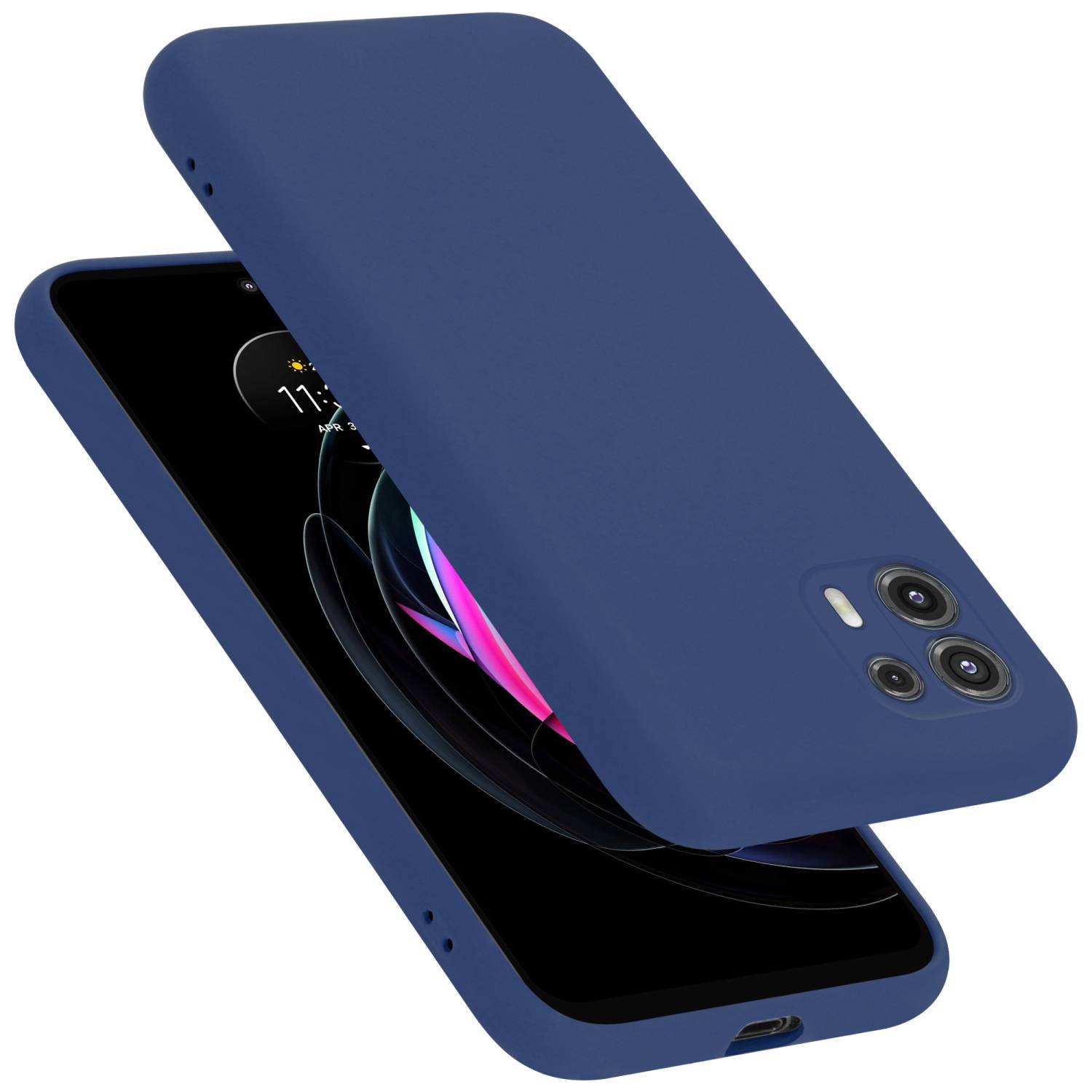 Cadorabo Schutzhülle für Motorola EDGE 20 LITE / FUSION Hülle in Blau Handyhülle Case Cover TPU Etui