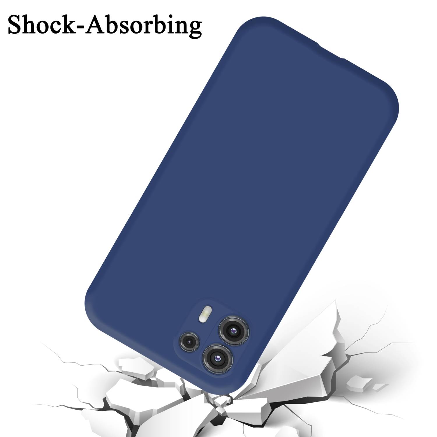 Cadorabo Schutzhülle für Motorola EDGE 20 LITE / FUSION Hülle in Blau Handyhülle Case Cover TPU Etui