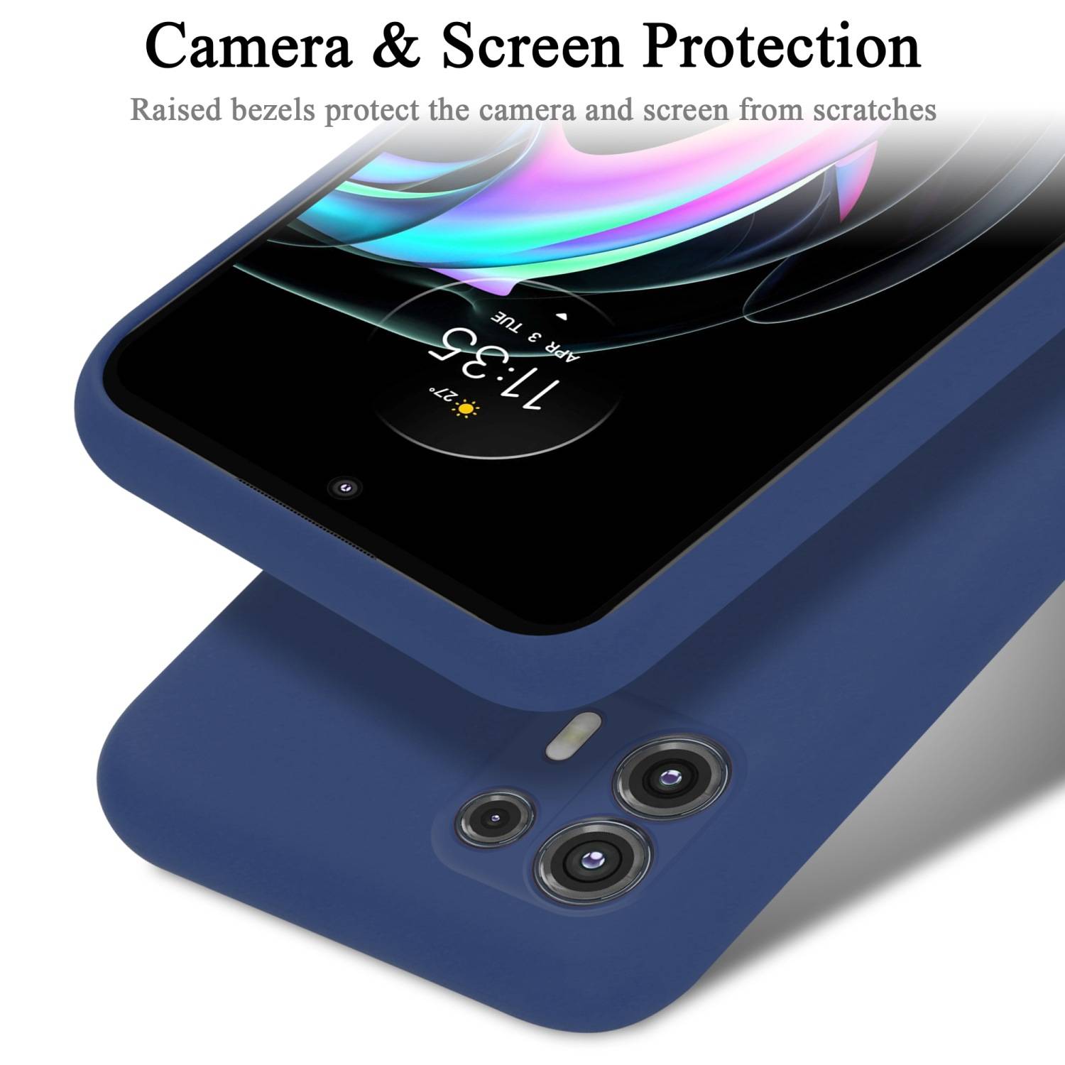 Cadorabo Schutzhülle für Motorola EDGE 20 LITE / FUSION Hülle in Blau Handyhülle Case Cover TPU Etui