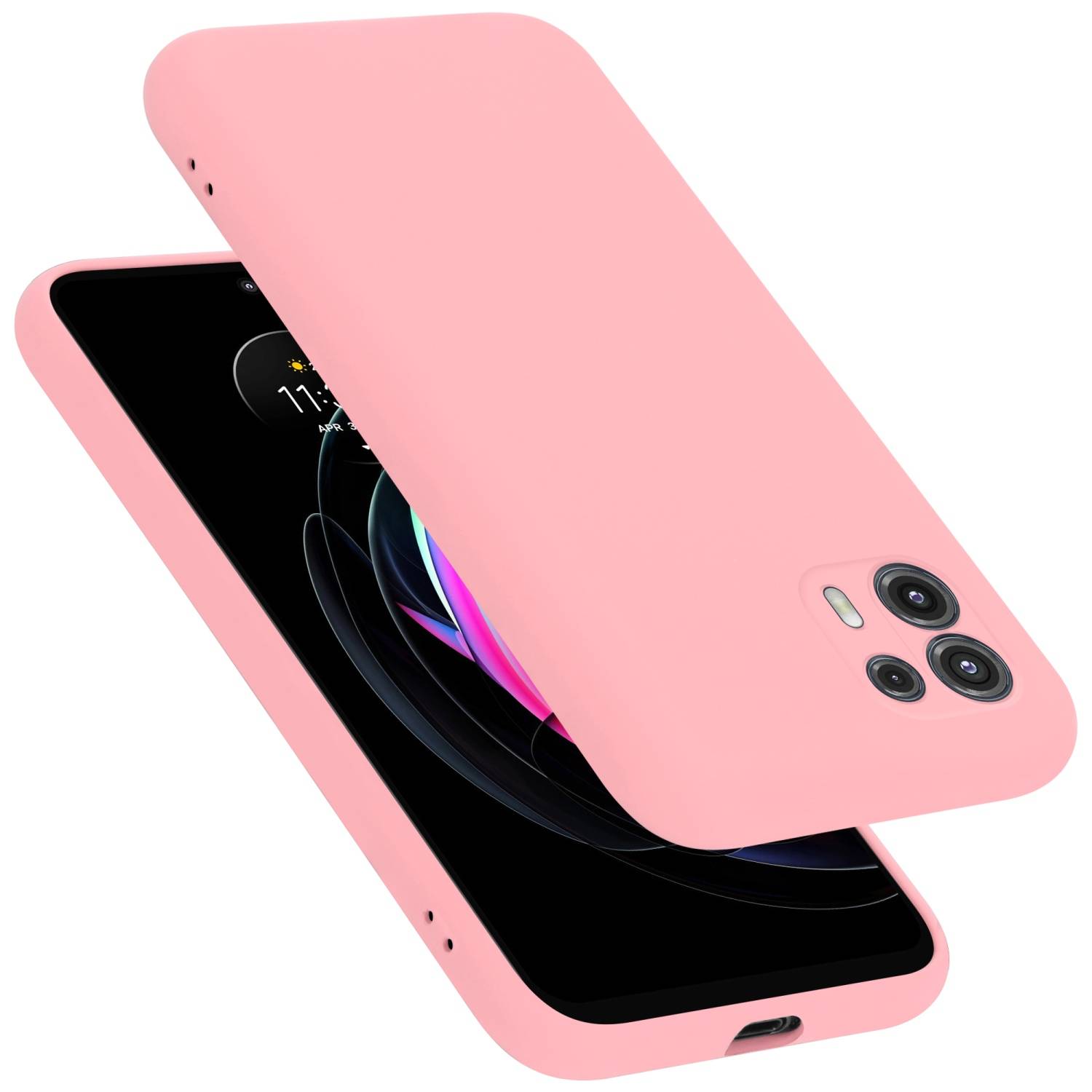 Cadorabo Schutzhülle für Motorola EDGE 20 LITE / FUSION Hülle in Rosa Handyhülle Case Cover TPU Etui