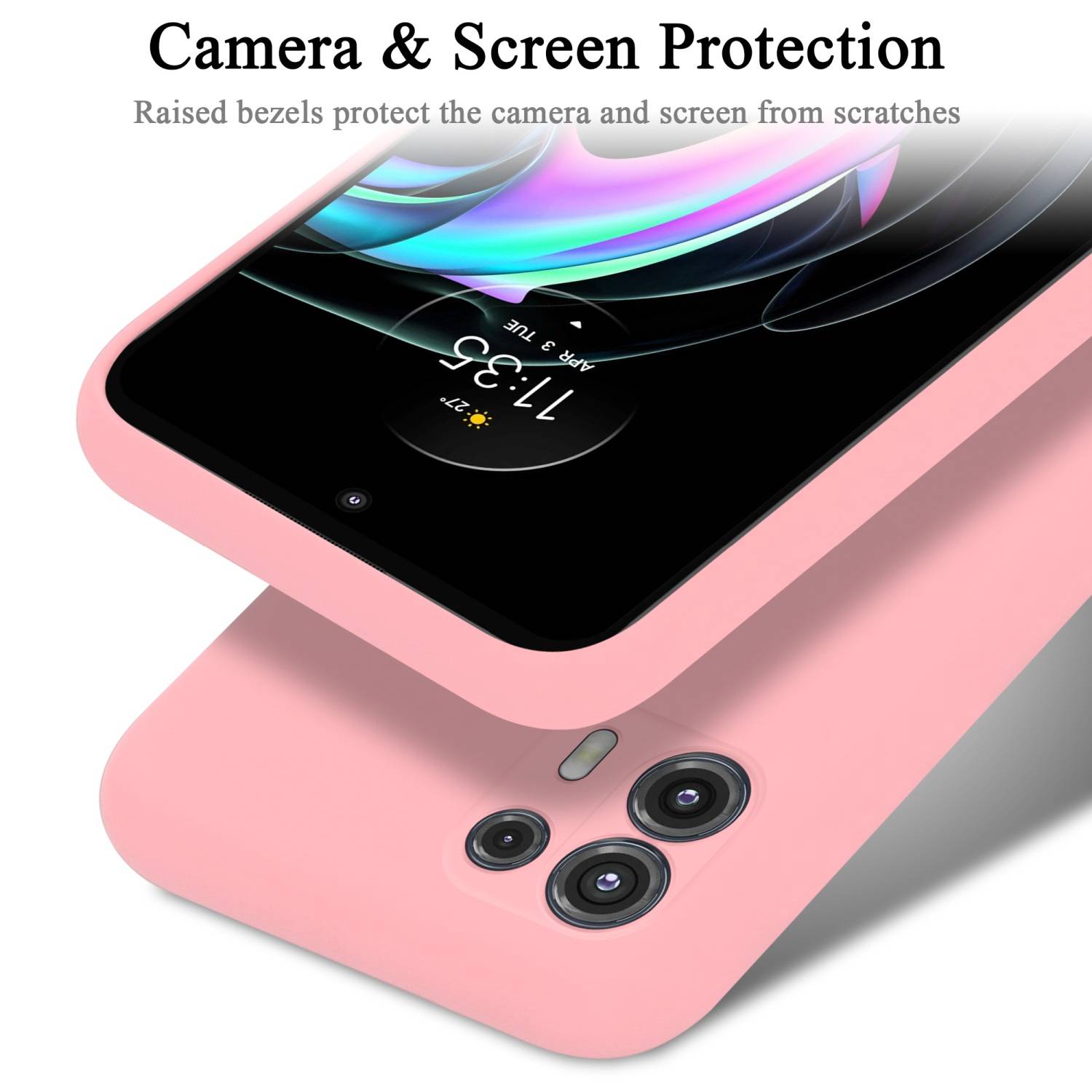 Cadorabo Schutzhülle für Motorola EDGE 20 LITE / FUSION Hülle in Rosa Handyhülle Case Cover TPU Etui