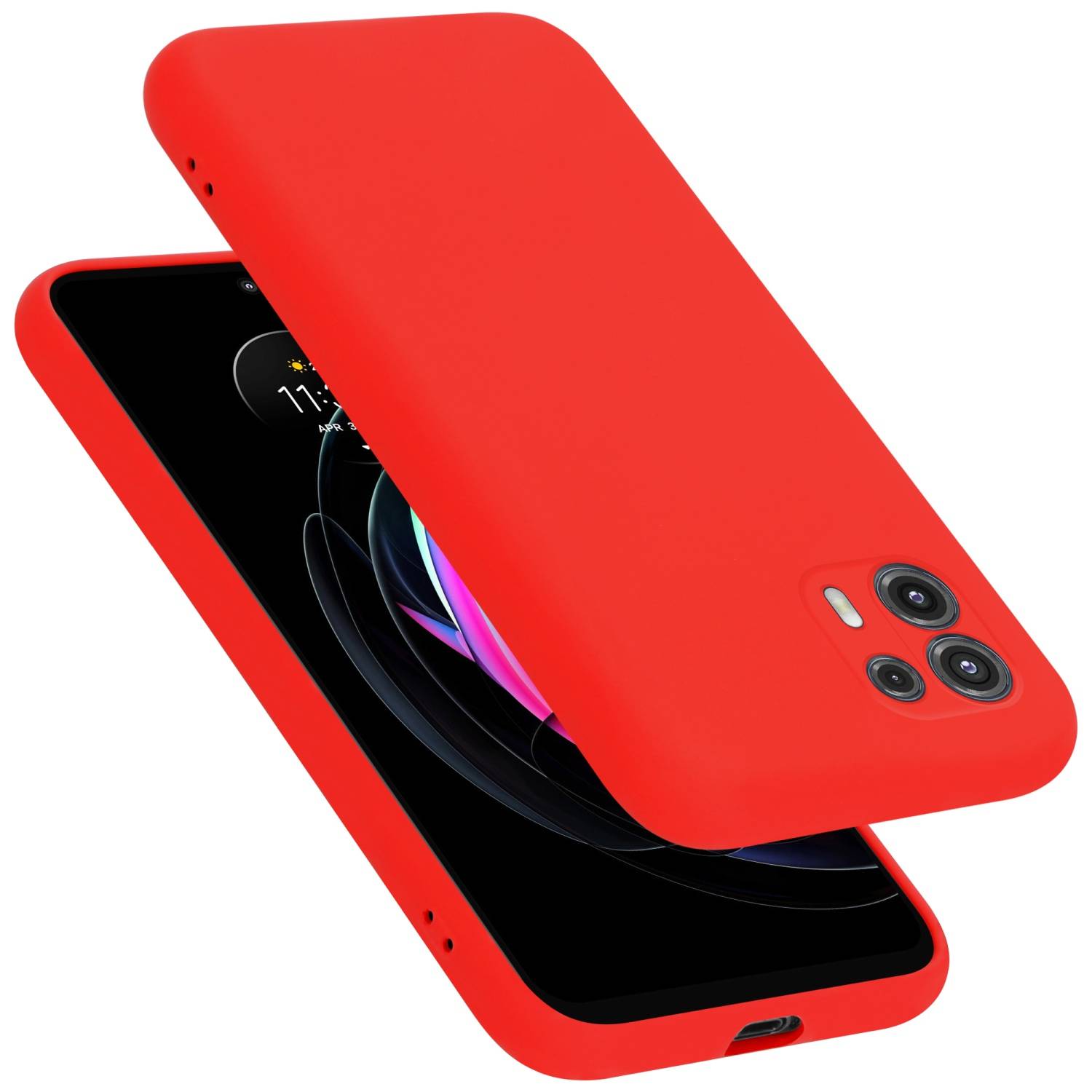 Cadorabo Schutzhülle für Motorola EDGE 20 LITE / FUSION Hülle in Rot Handyhülle Case Cover TPU Etui