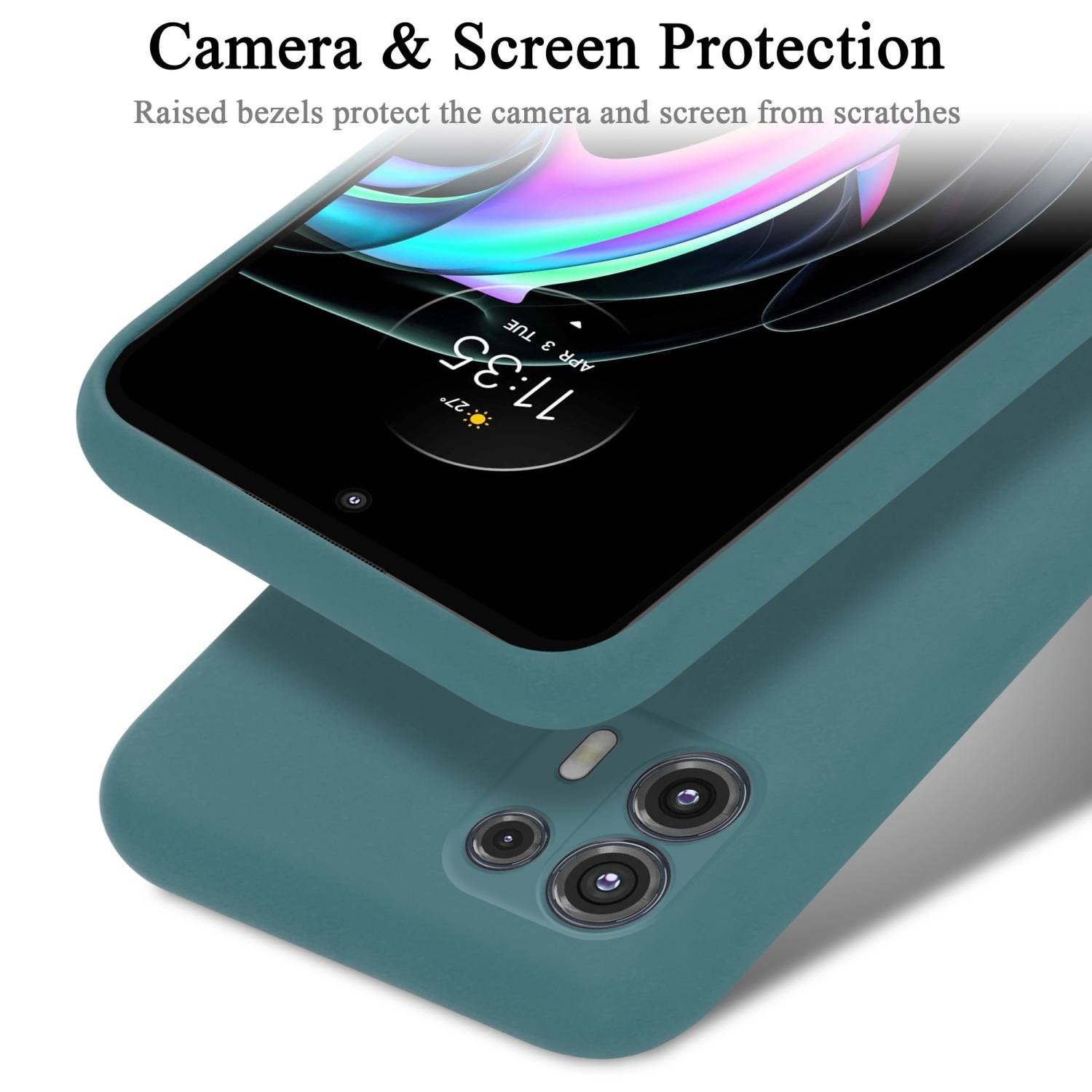 Cadorabo Schutzhülle für Motorola EDGE 20 LITE / FUSION Hülle in Grün Handyhülle Case Cover TPU Etui