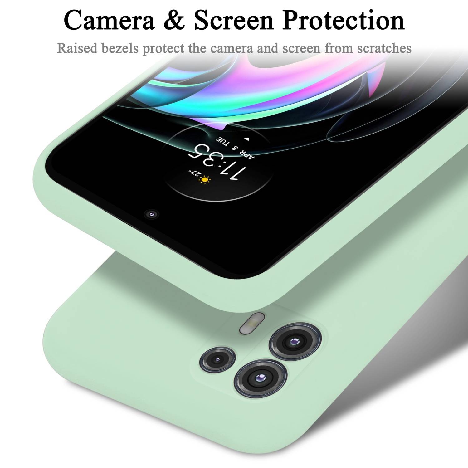 Cadorabo Schutzhülle für Motorola EDGE 20 LITE / FUSION Hülle in Grün Handyhülle Case Cover TPU Etui