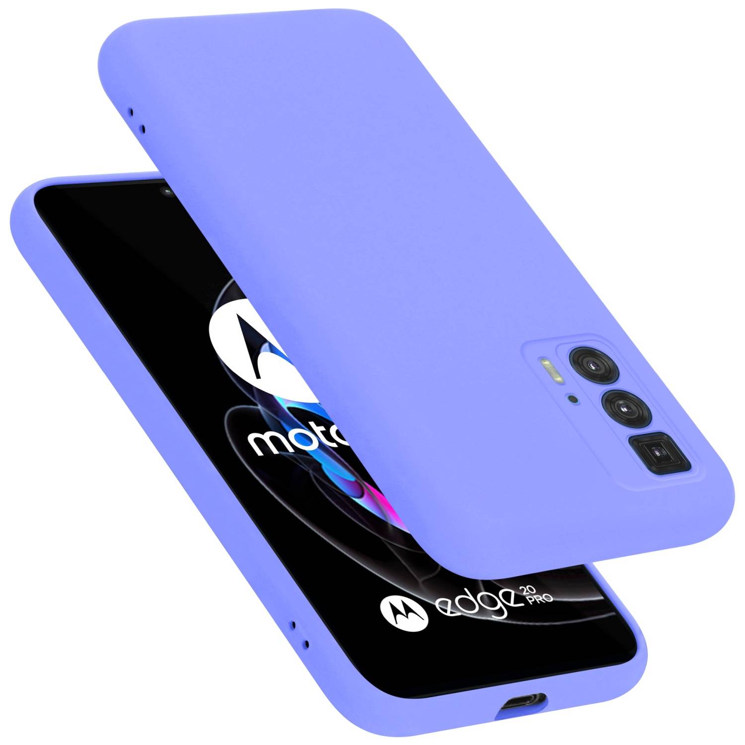 Cadorabo Schutzhülle für Motorola EDGE 20 PRO / EDGE S PRO Hülle in Lila Handyhülle Case Cover TPU Etui