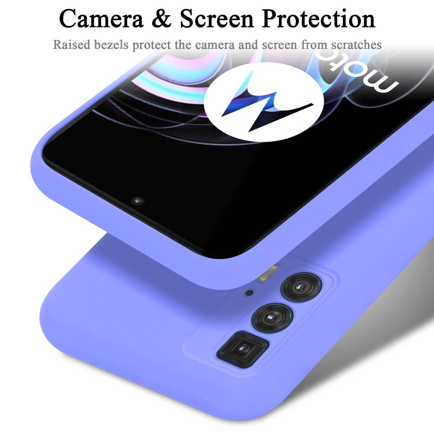 Cadorabo Schutzhülle für Motorola EDGE 20 PRO / EDGE S PRO Hülle in Lila Handyhülle Case Cover TPU Etui