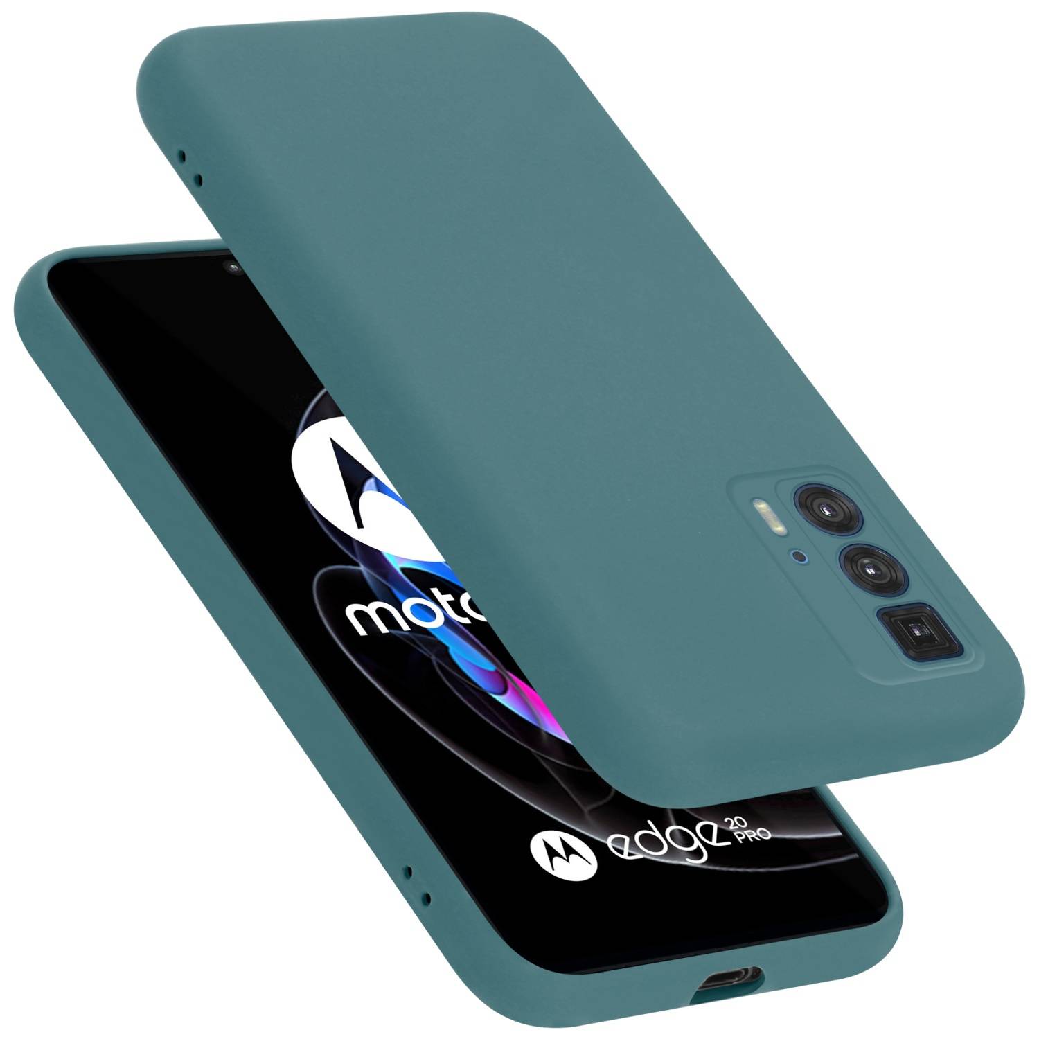 Cadorabo Schutzhülle für Motorola EDGE 20 PRO / EDGE S PRO Hülle in Grün Handyhülle Case Cover TPU Etui