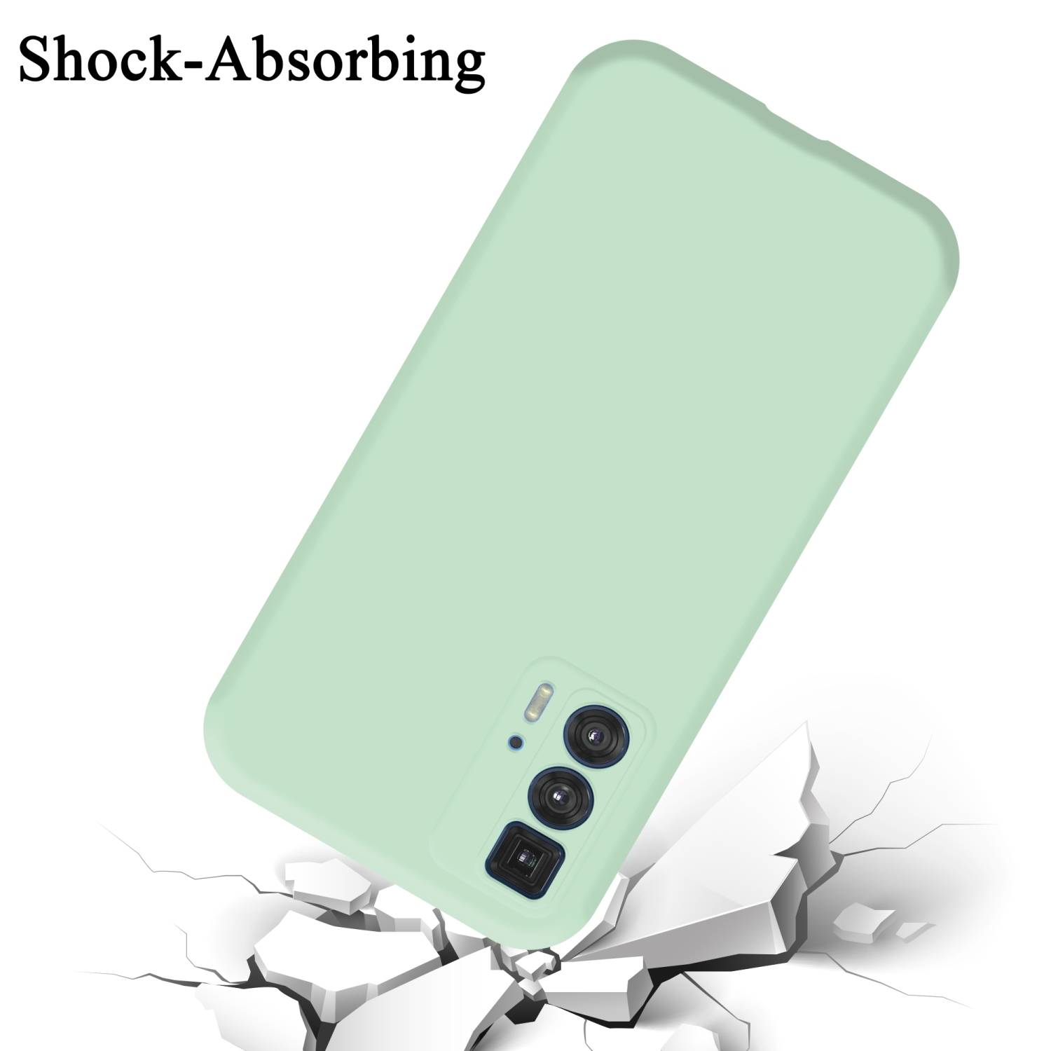 Cadorabo Schutzhülle für Motorola EDGE 20 PRO / EDGE S PRO Hülle in Grün Handyhülle Case Cover TPU Etui
