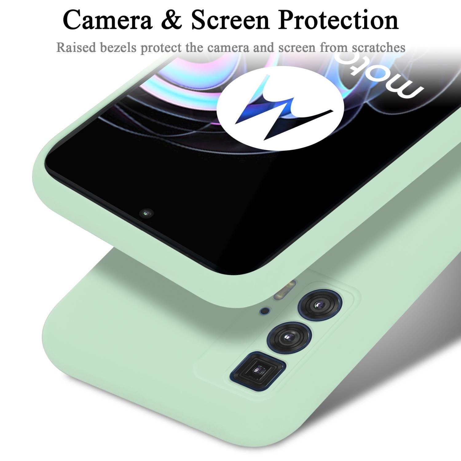 Cadorabo Schutzhülle für Motorola EDGE 20 PRO / EDGE S PRO Hülle in Grün Handyhülle Case Cover TPU Etui