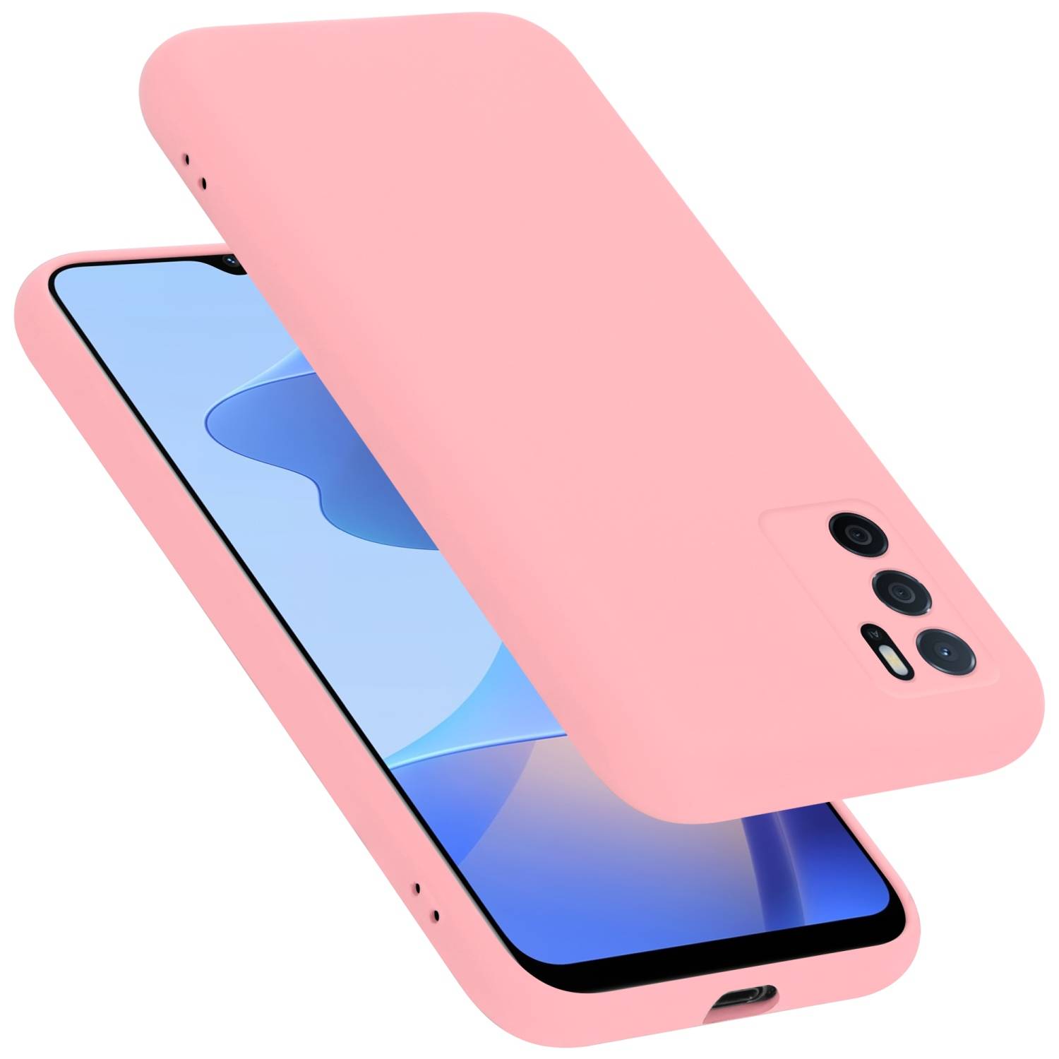 Cadorabo Schutzhülle für Oppo A16s / A54s Hülle in Rosa Handyhülle Case Cover TPU Etui