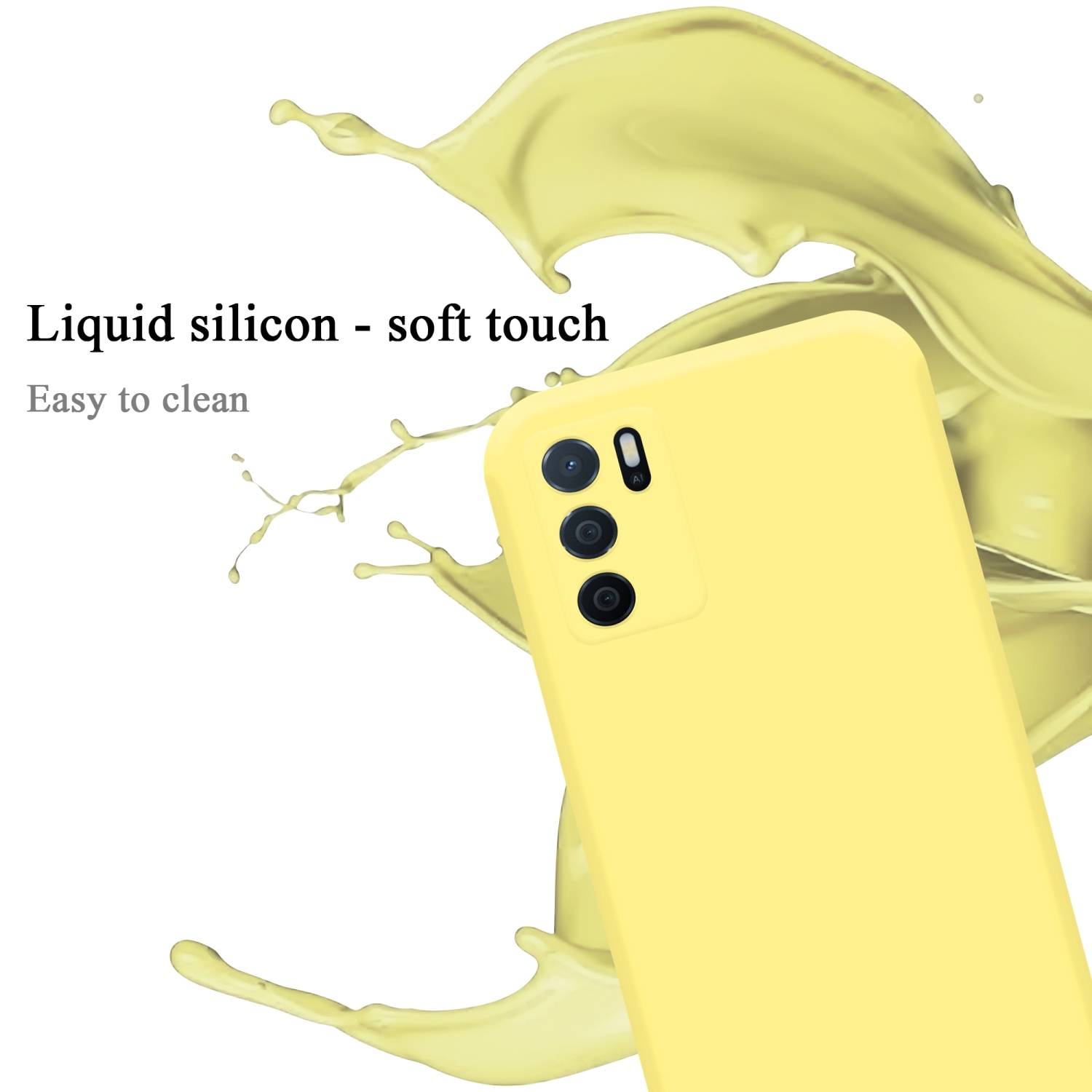 Cadorabo Schutzhülle für Oppo A16s / A54s Hülle in Gelb Handyhülle Case Cover TPU Etui