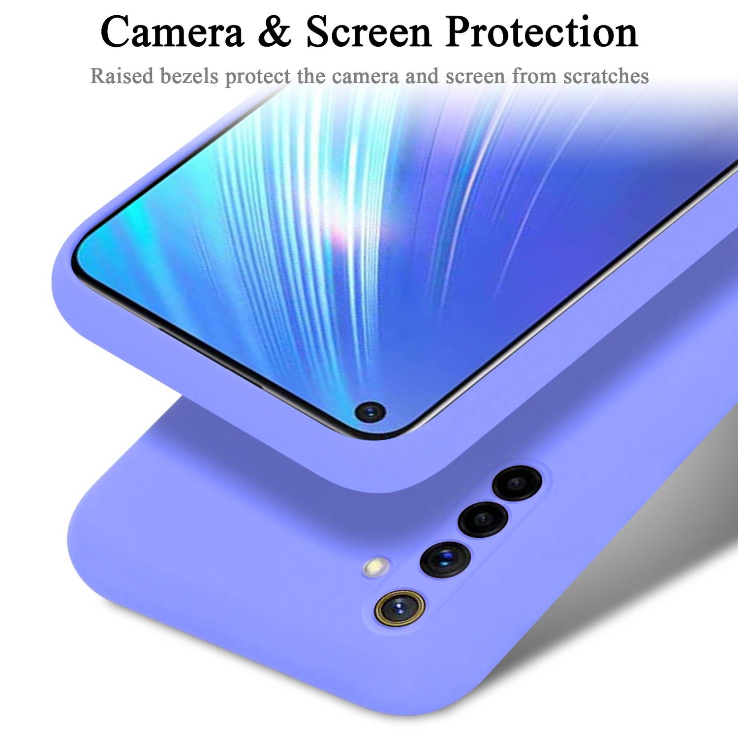 Cadorabo Schutzhülle für Realme 6 4G / 6s Hülle in Lila Handyhülle Case Cover TPU Etui