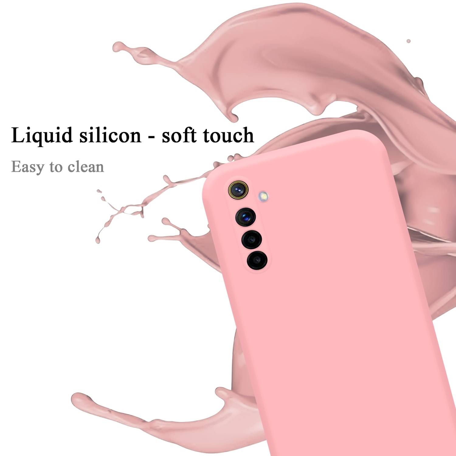 Cadorabo Schutzhülle für Realme 6 4G / 6s Hülle in Rosa Handyhülle Case Cover TPU Etui