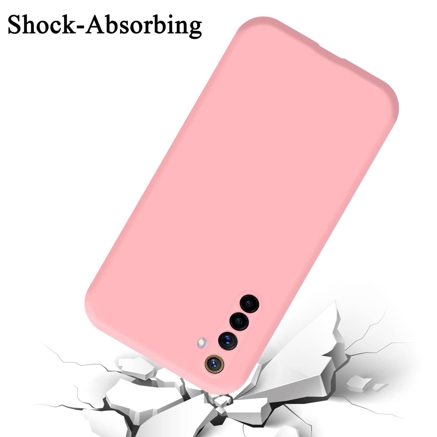 Cadorabo Schutzhülle für Realme 6 4G / 6s Hülle in Rosa Handyhülle Case Cover TPU Etui