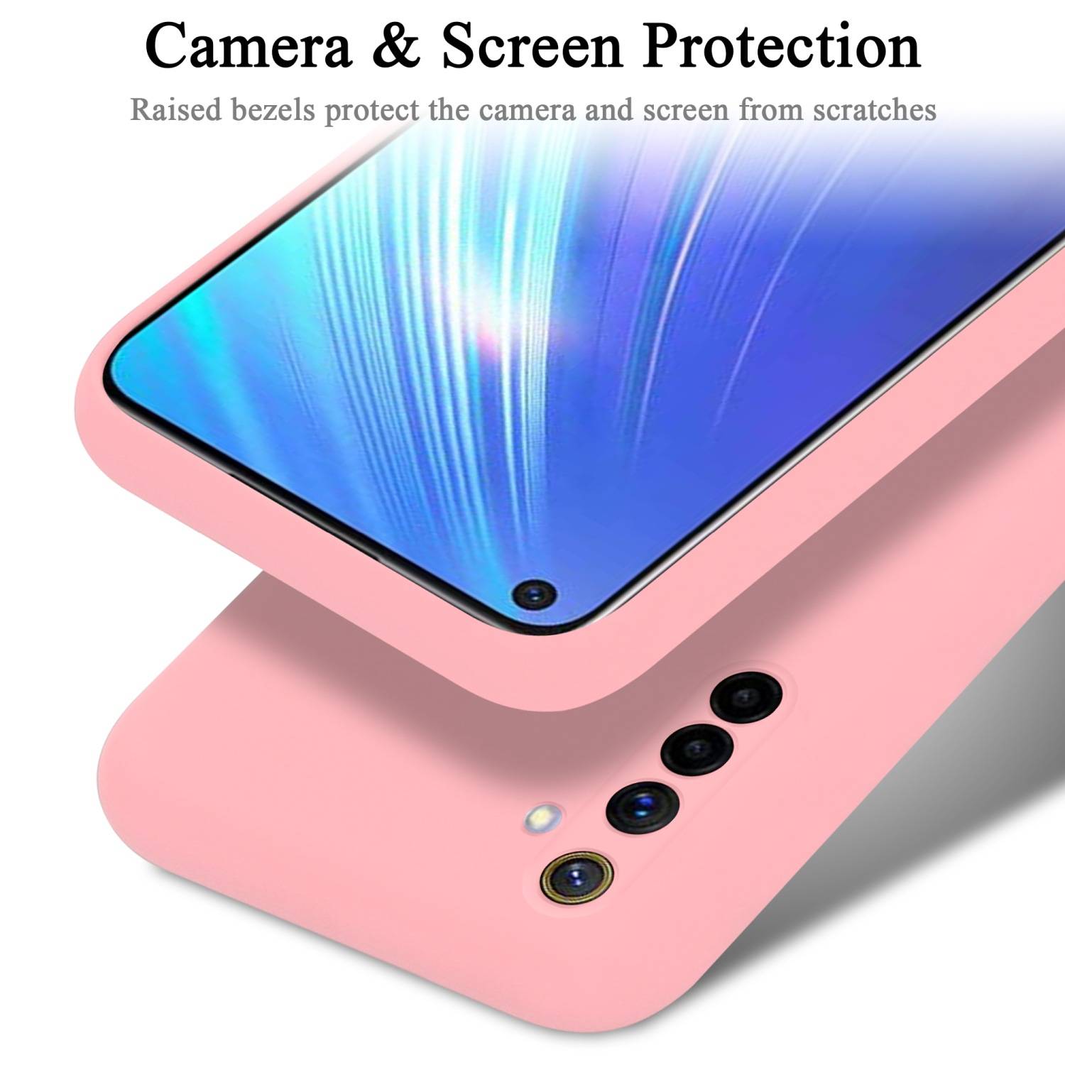 Cadorabo Schutzhülle für Realme 6 4G / 6s Hülle in Rosa Handyhülle Case Cover TPU Etui