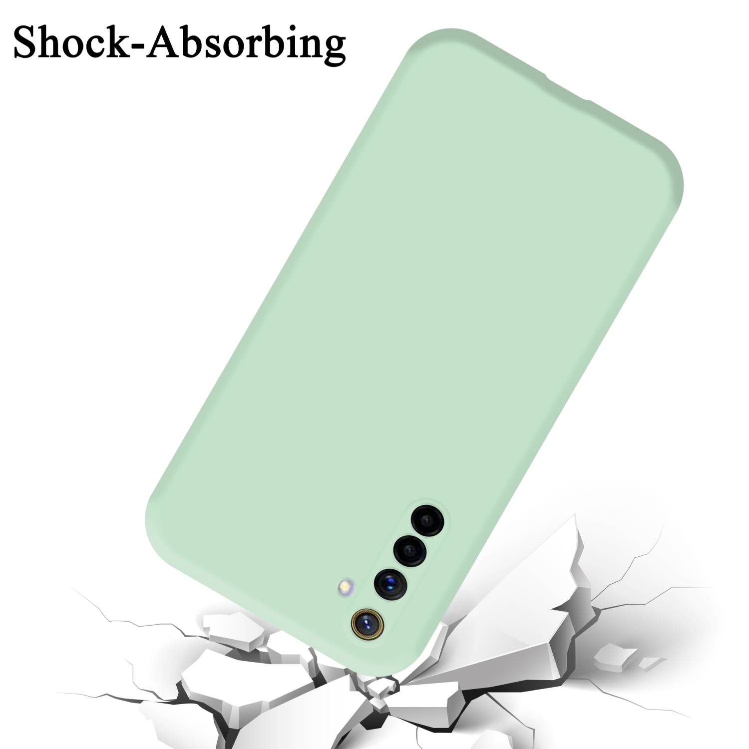 Cadorabo Schutzhülle für Realme 6 4G / 6s Hülle in Grün Handyhülle Case Cover TPU Etui