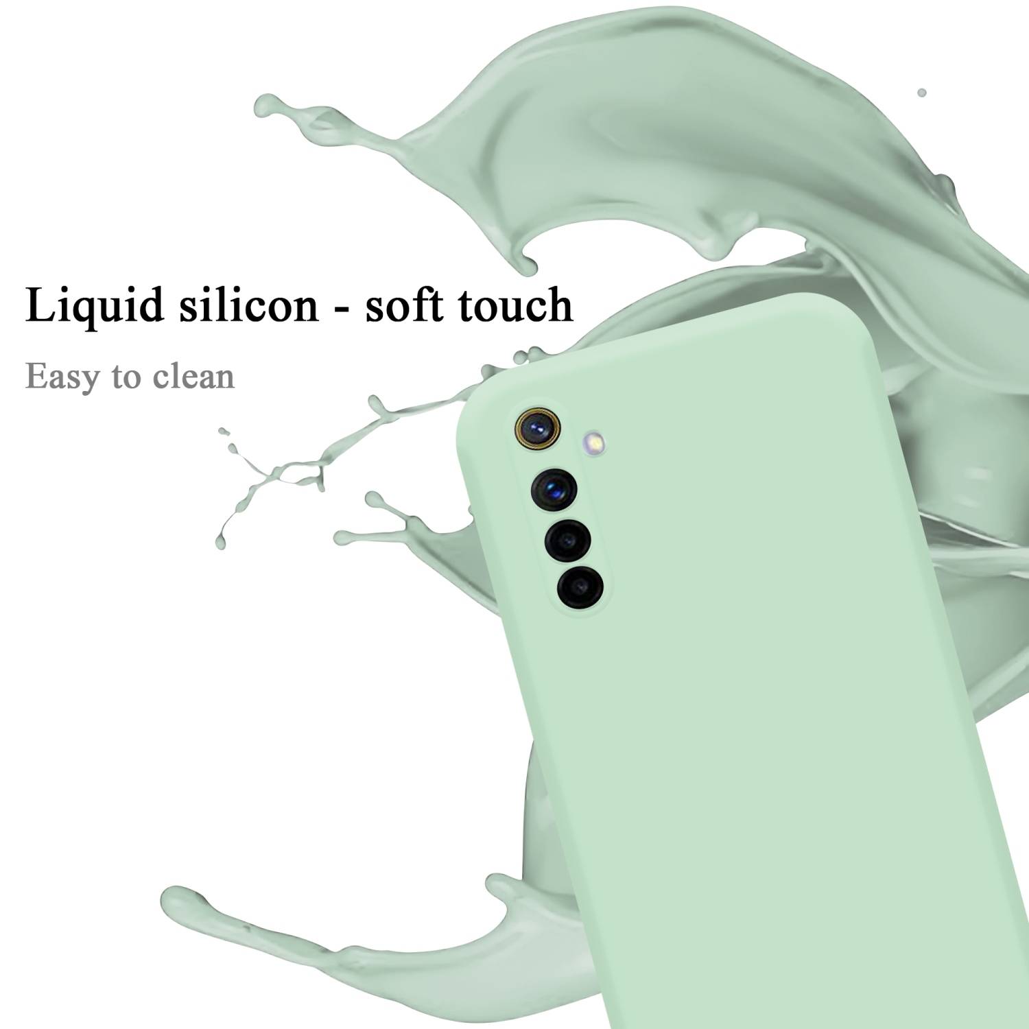 Cadorabo Schutzhülle für Realme 6 4G / 6s Hülle in Grün Handyhülle Case Cover TPU Etui