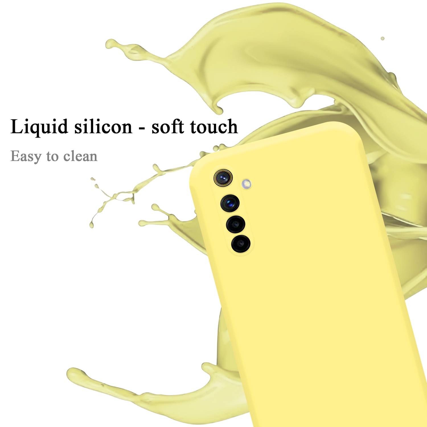 Cadorabo Schutzhülle für Realme 6 4G / 6s Hülle in Gelb Handyhülle Case Cover TPU Etui