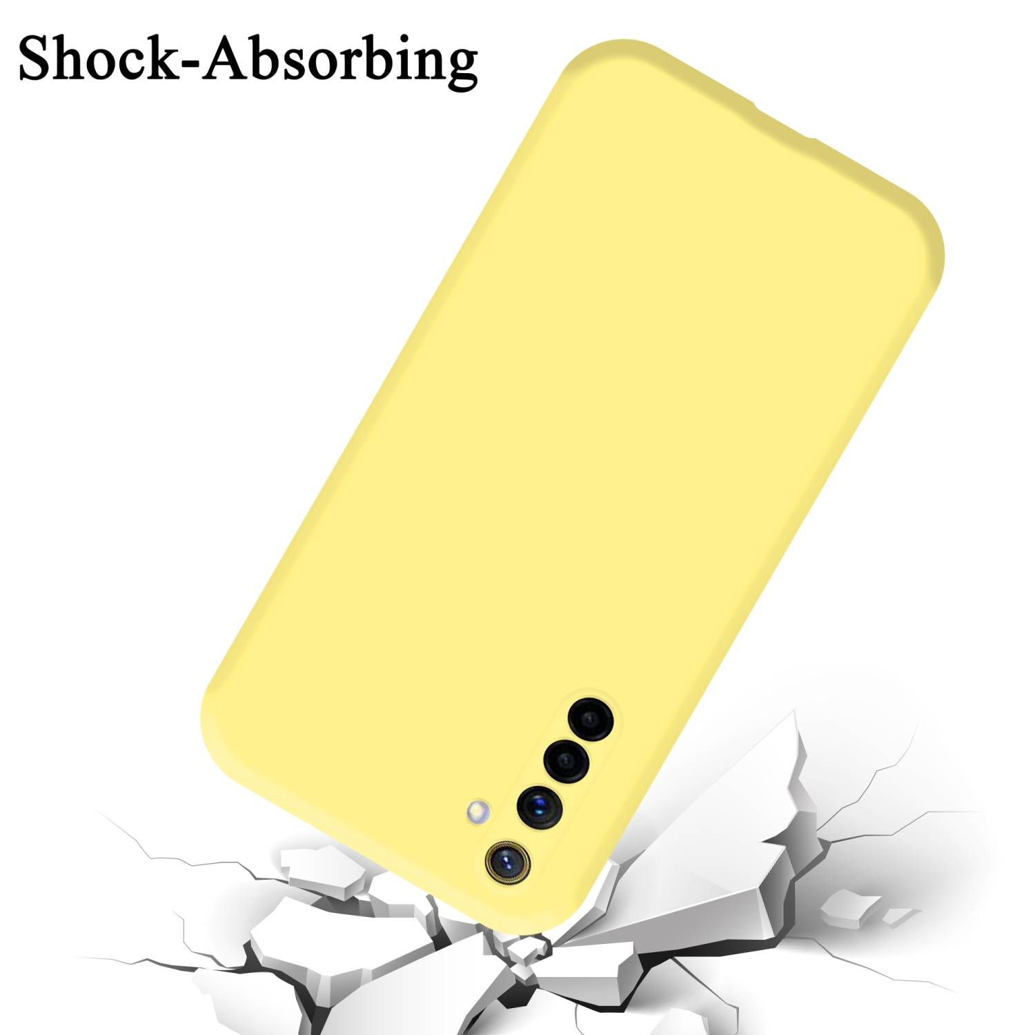Cadorabo Schutzhülle für Realme 6 4G / 6s Hülle in Gelb Handyhülle Case Cover TPU Etui