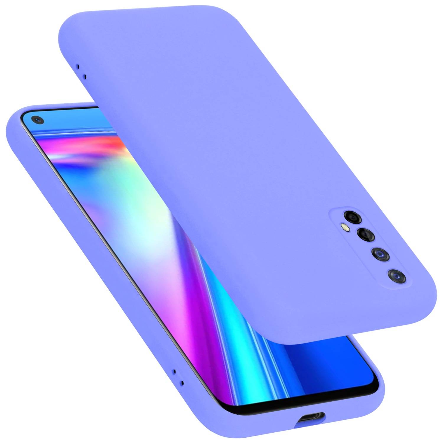 Cadorabo Schutzhülle für Realme 7 5G Hülle in Lila Handyhülle Case Cover TPU Etui