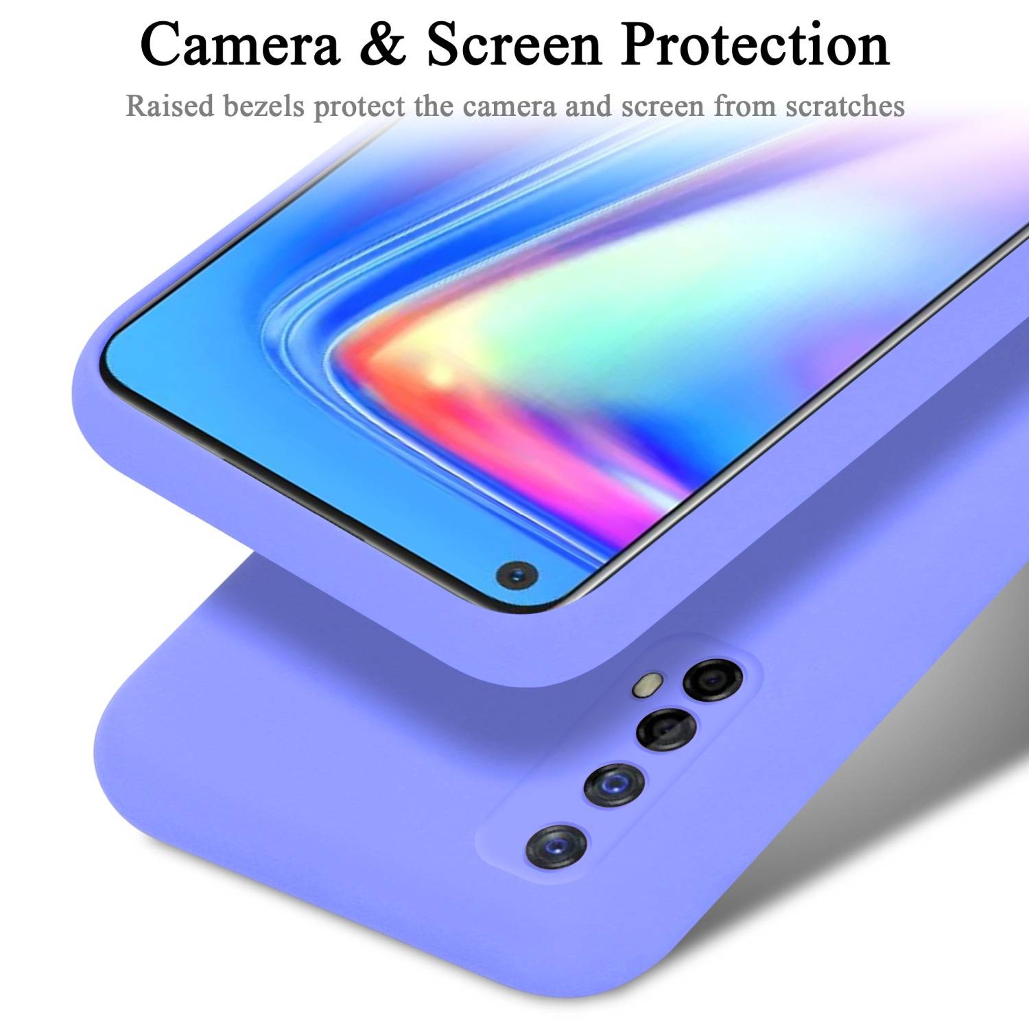 Cadorabo Schutzhülle für Realme 7 5G Hülle in Lila Handyhülle Case Cover TPU Etui