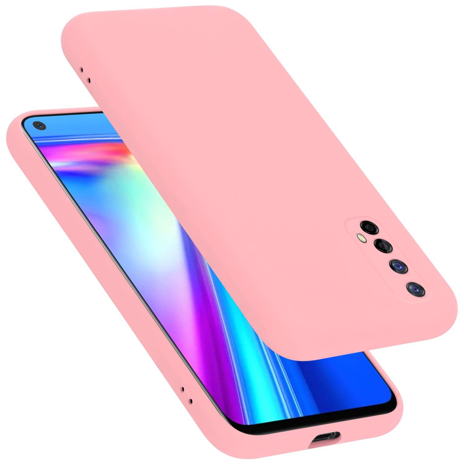 Cadorabo Schutzhülle für Realme 7 5G Hülle in Rosa Handyhülle Case Cover TPU Etui