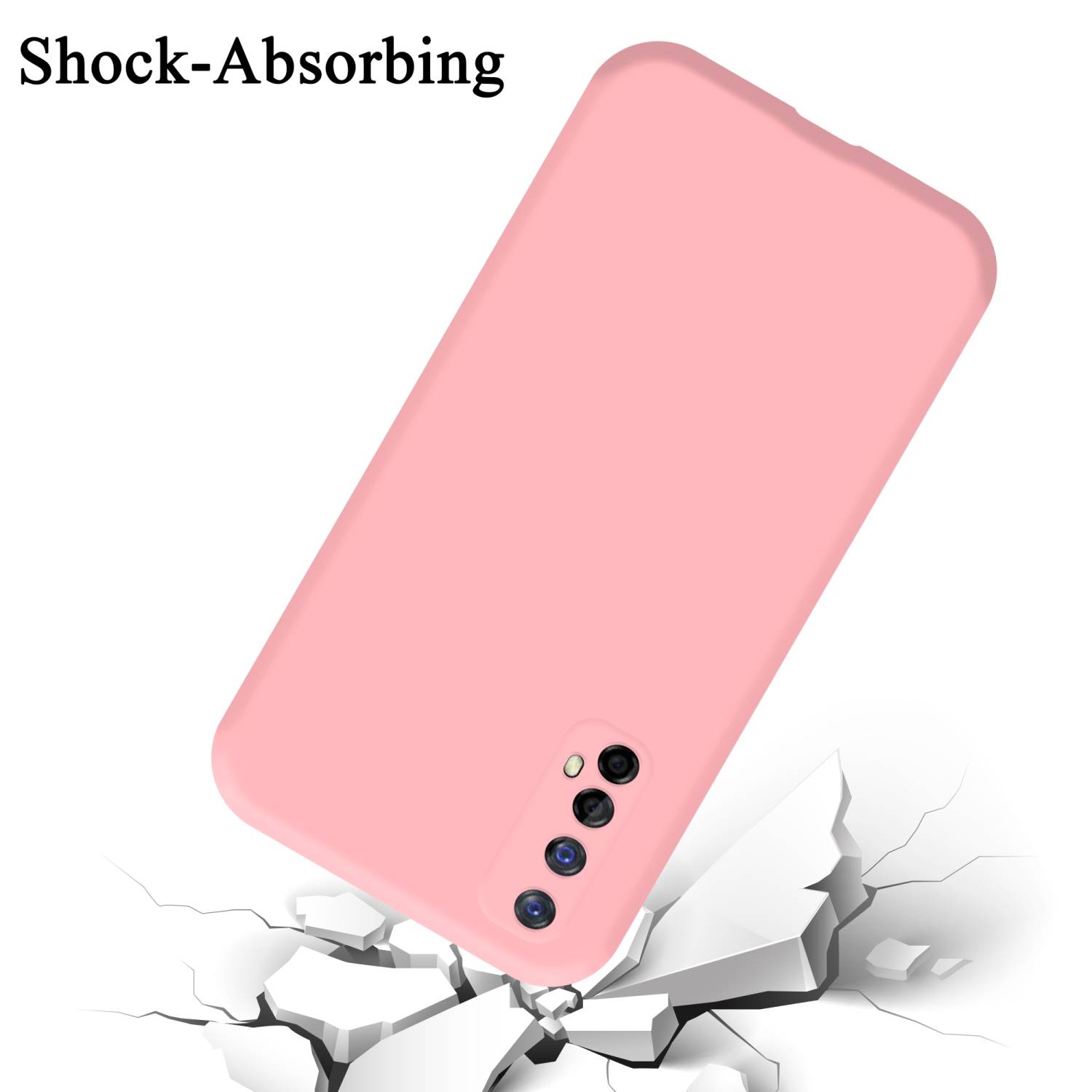 Cadorabo Schutzhülle für Realme 7 5G Hülle in Rosa Handyhülle Case Cover TPU Etui