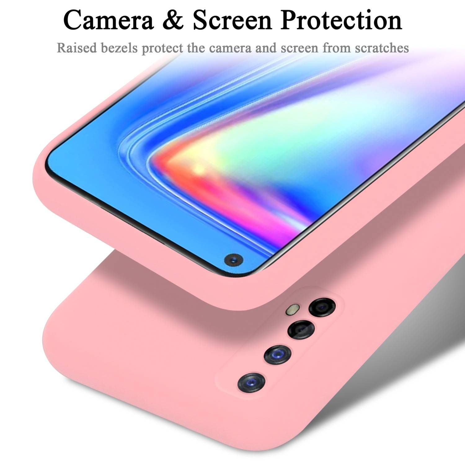 Cadorabo Schutzhülle für Realme 7 5G Hülle in Rosa Handyhülle Case Cover TPU Etui