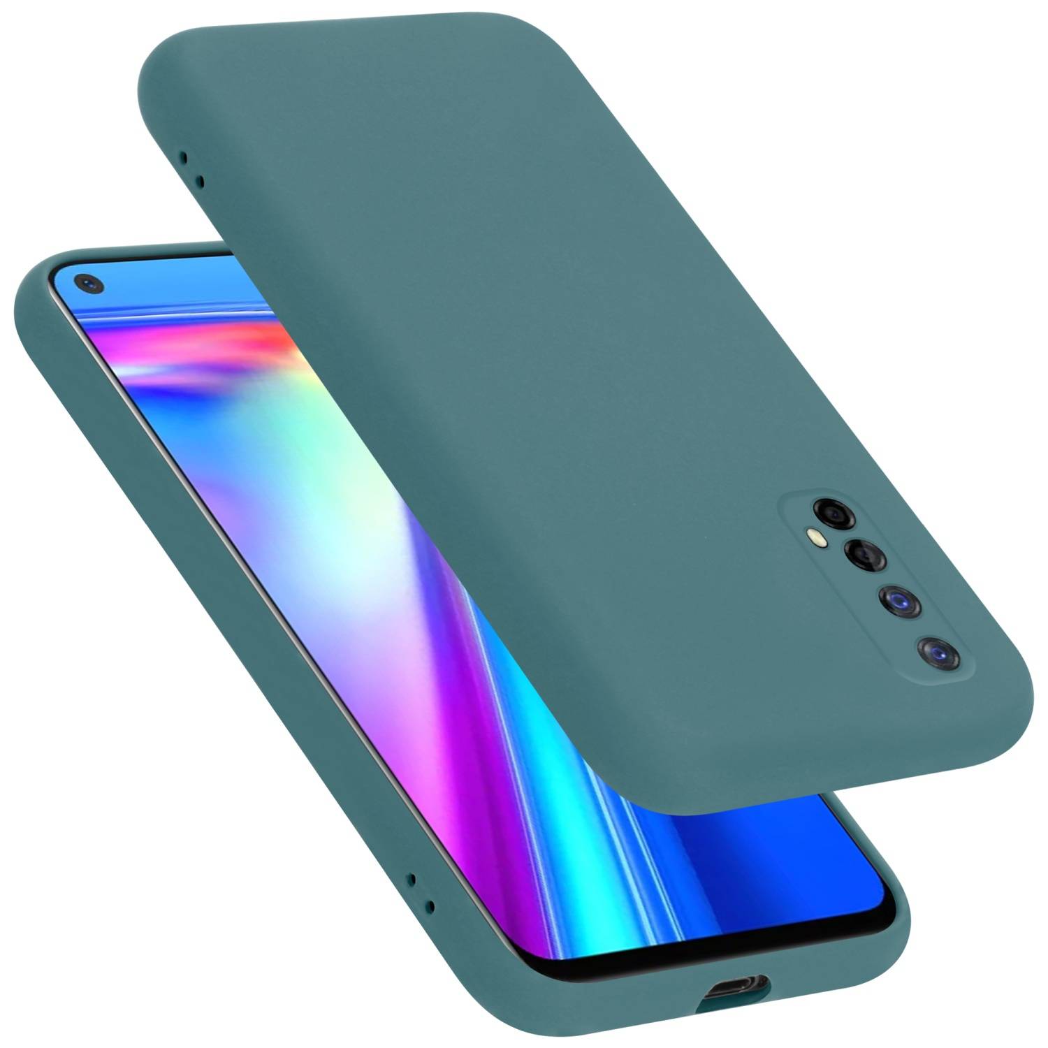 Cadorabo Schutzhülle für Realme 7 5G Hülle in Grün Handyhülle Case Cover TPU Etui