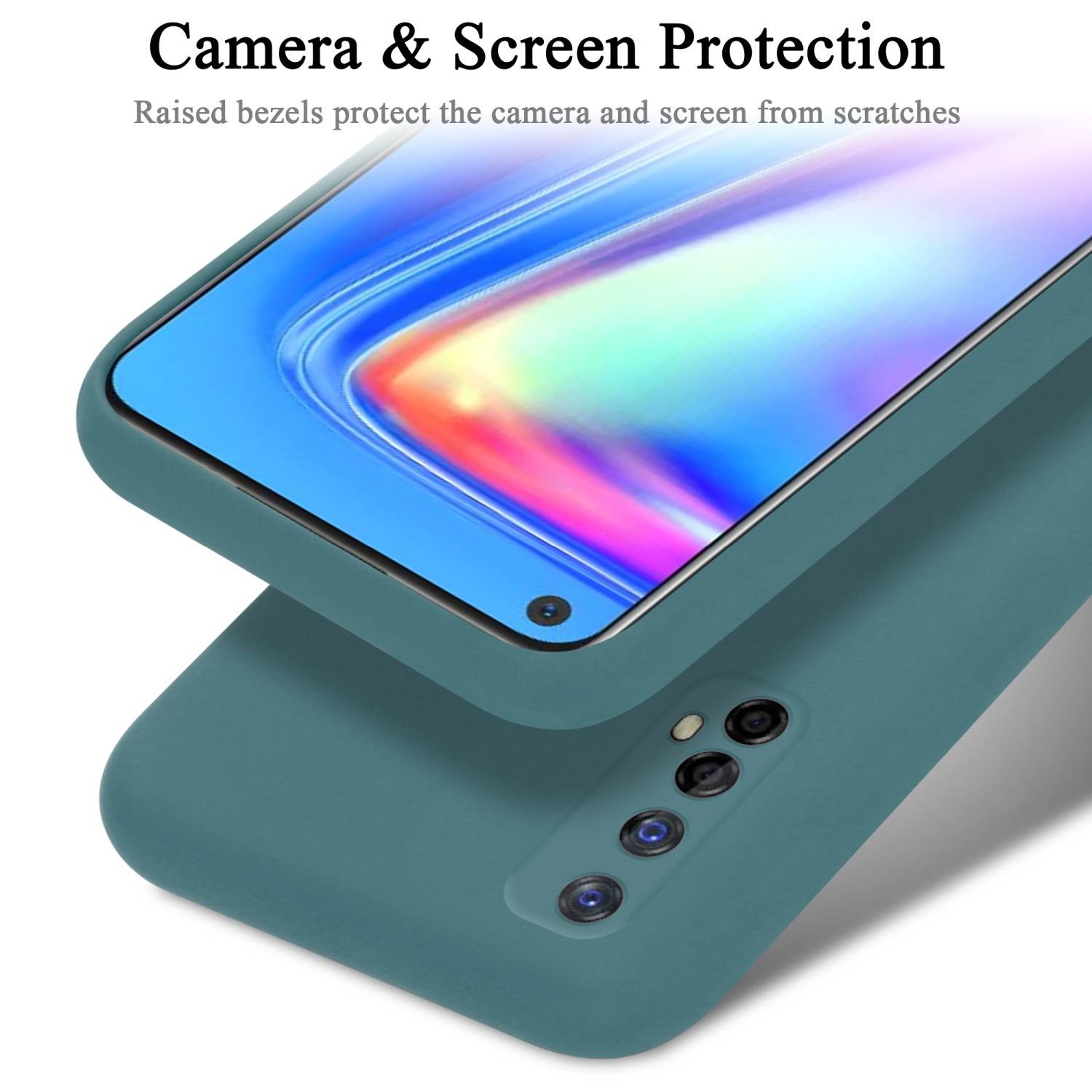 Cadorabo Schutzhülle für Realme 7 5G Hülle in Grün Handyhülle Case Cover TPU Etui
