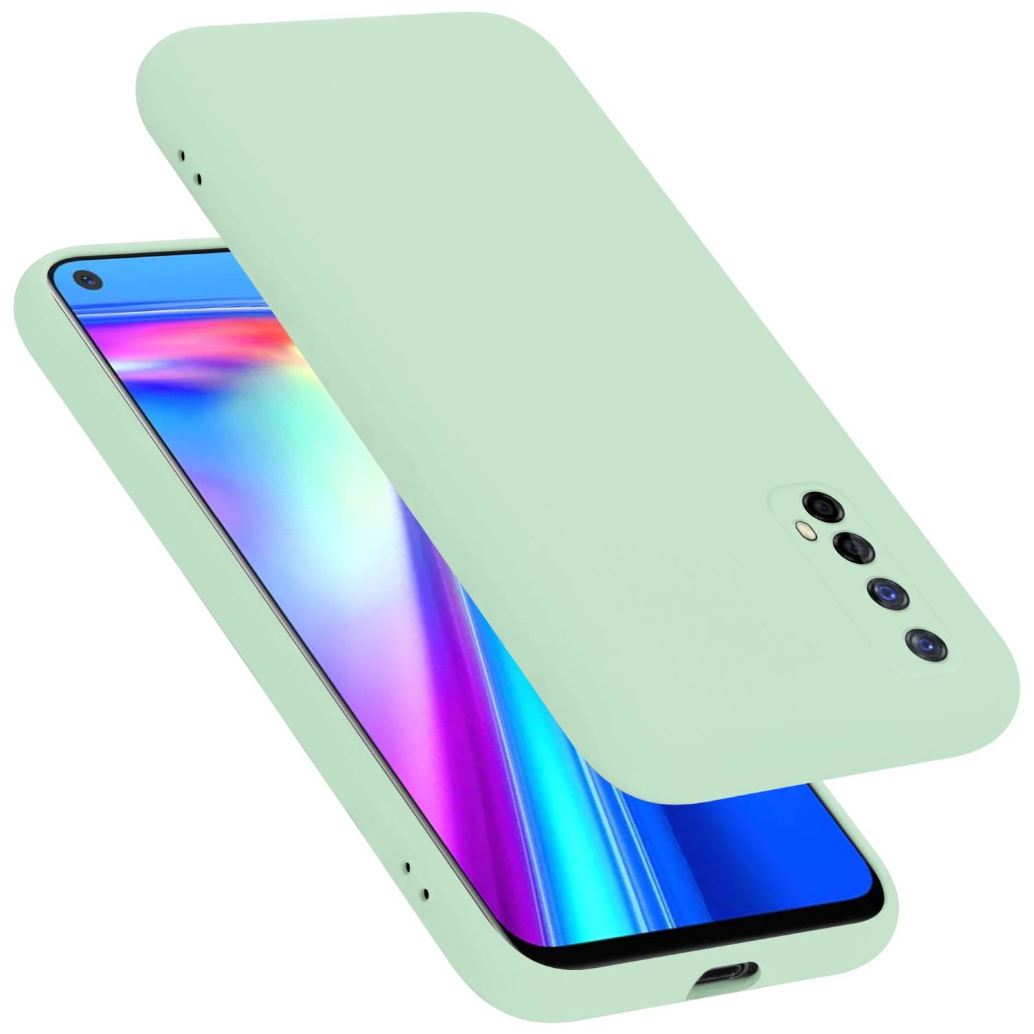 Cadorabo Schutzhülle für Realme 7 5G Hülle in Grün Handyhülle Case Cover TPU Etui