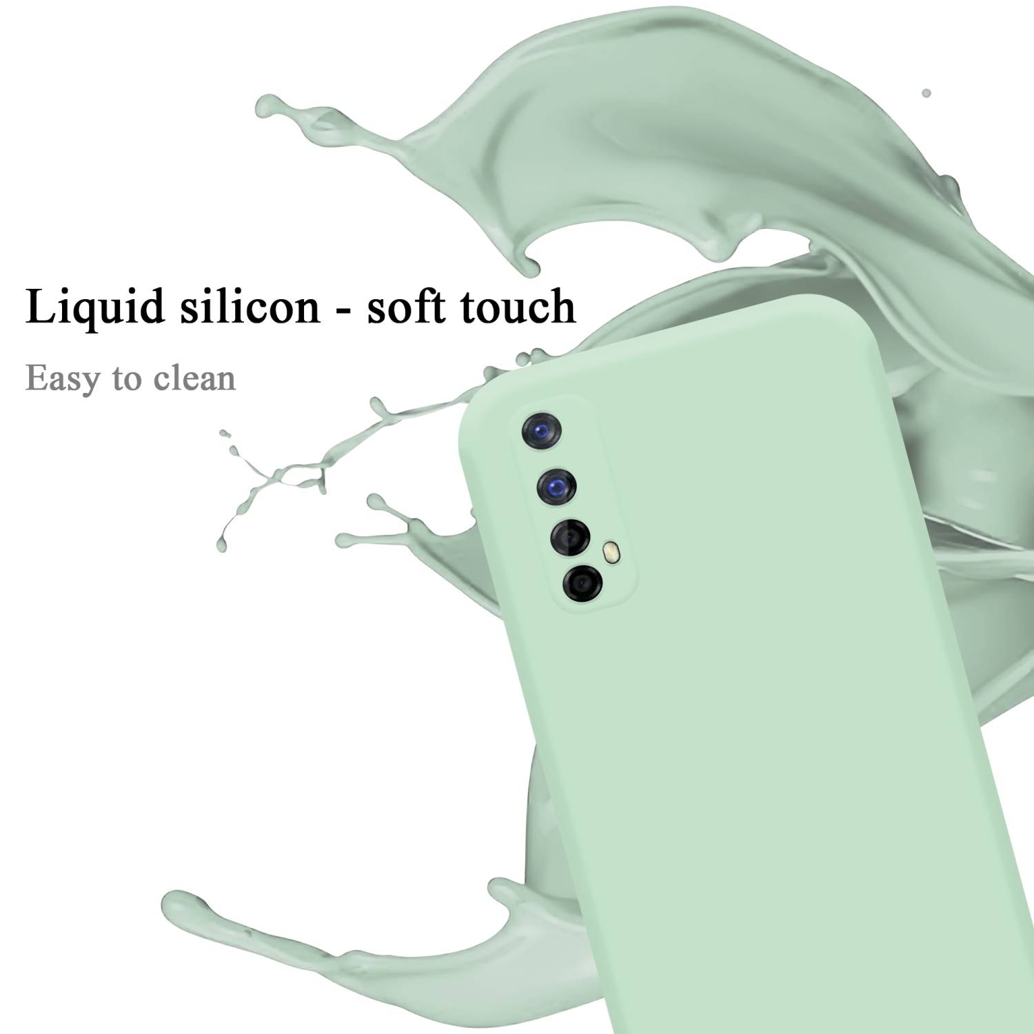 Cadorabo Schutzhülle für Realme 7 5G Hülle in Grün Handyhülle Case Cover TPU Etui