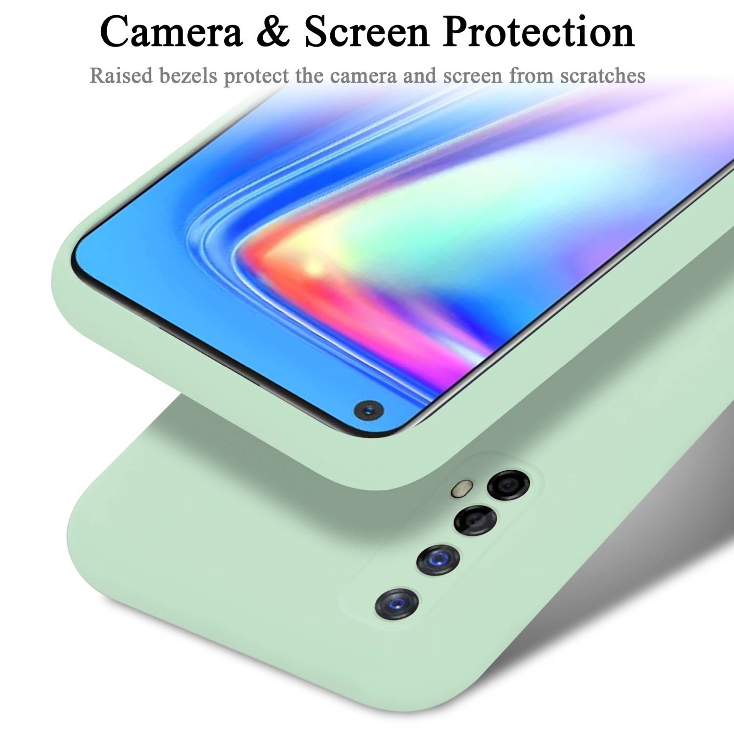 Cadorabo Schutzhülle für Realme 7 5G Hülle in Grün Handyhülle Case Cover TPU Etui