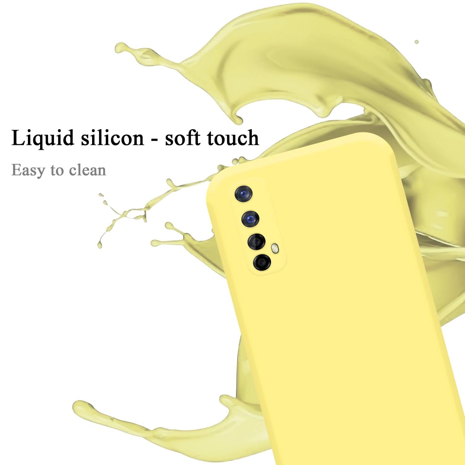 Cadorabo Schutzhülle für Realme 7 5G Hülle in Gelb Handyhülle Case Cover TPU Etui