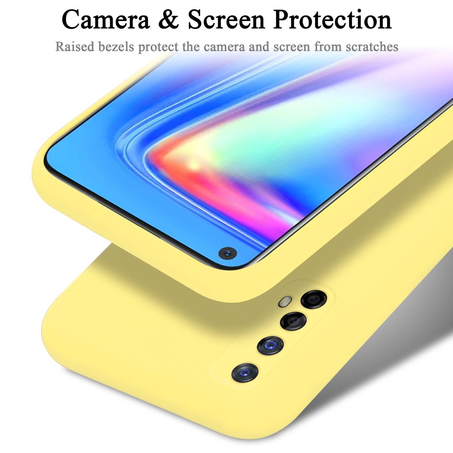 Cadorabo Schutzhülle für Realme 7 5G Hülle in Gelb Handyhülle Case Cover TPU Etui