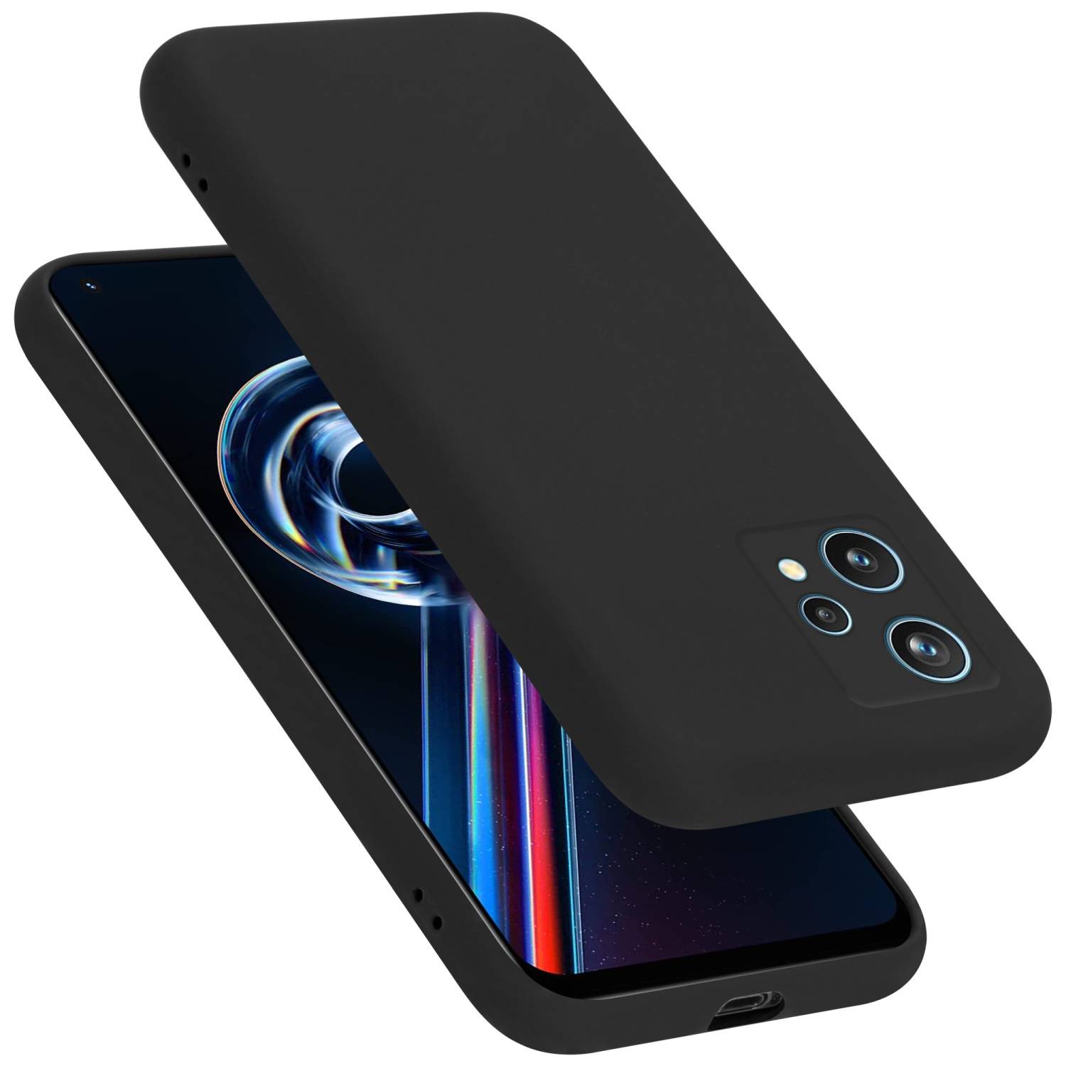 Cadorabo Schutzhülle für Realme 9 5G / 9 PRO / V25 / Q5 / OnePlus Nord CE 2 LITE 5G Hülle in Schwarz Handyhülle Case