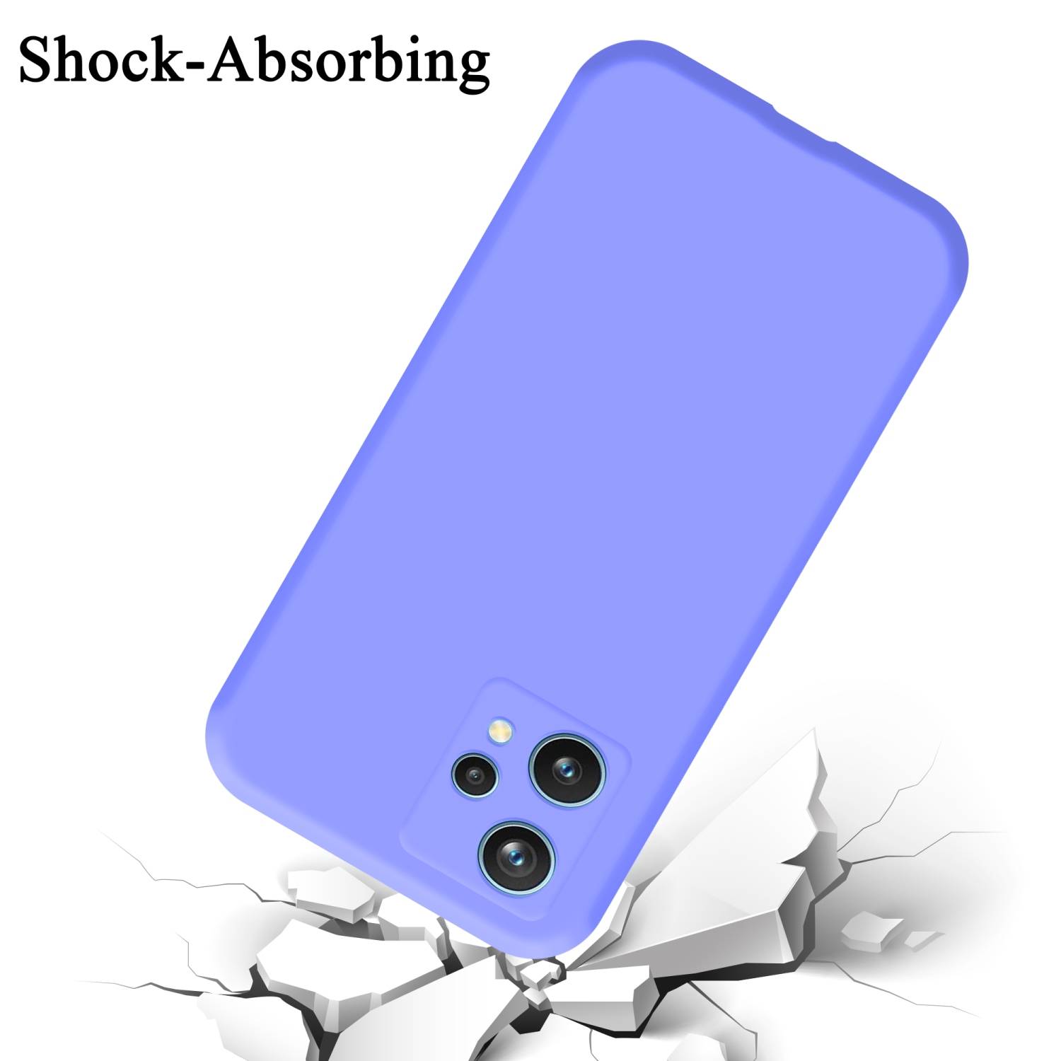 Cadorabo Schutzhülle für Realme 9 5G / 9 PRO / V25 / Q5 / OnePlus Nord CE 2 LITE 5G Hülle in Lila Handyhülle Case Cover