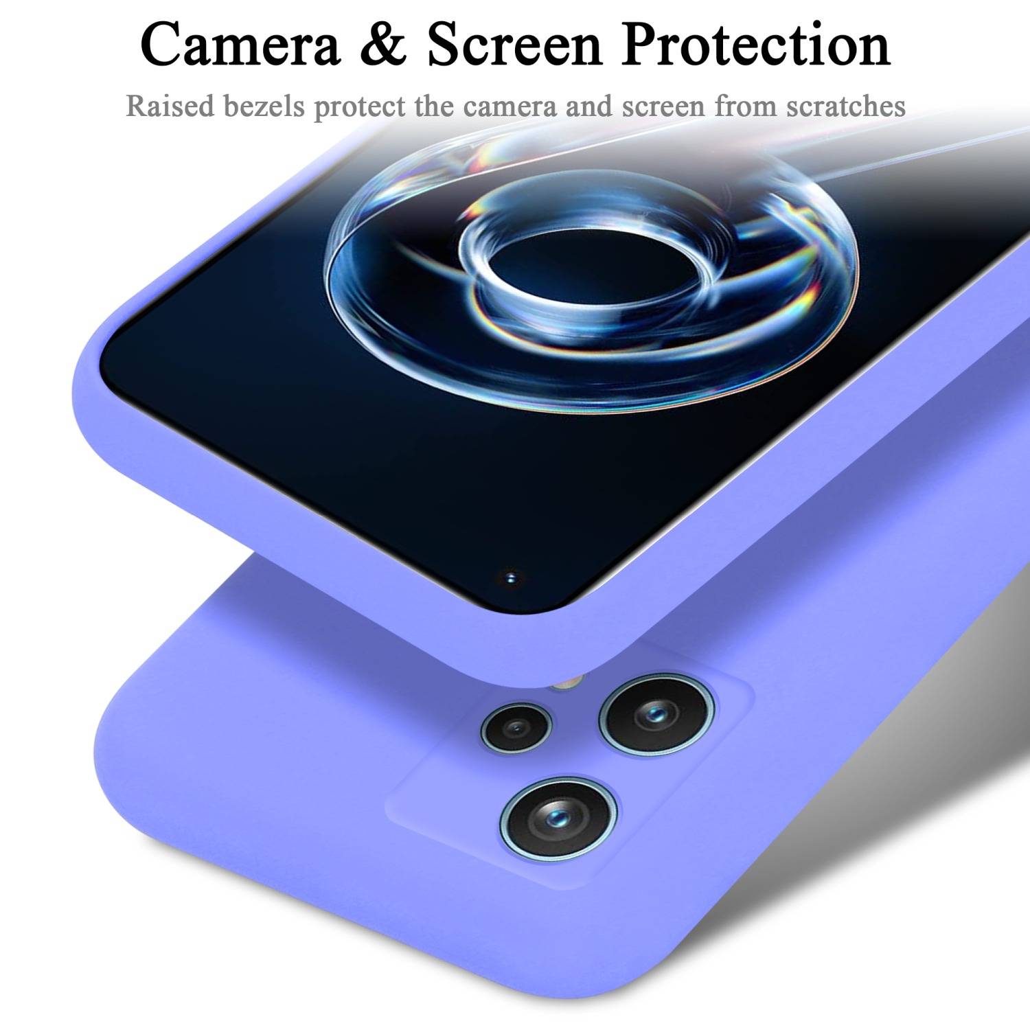 Cadorabo Schutzhülle für Realme 9 5G / 9 PRO / V25 / Q5 / OnePlus Nord CE 2 LITE 5G Hülle in Lila Handyhülle Case Cover