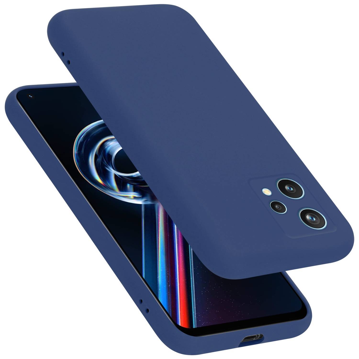 Cadorabo Schutzhülle für Realme 9 5G / 9 PRO / V25 / Q5 / OnePlus Nord CE 2 LITE 5G Hülle in Blau Handyhülle Case Cover