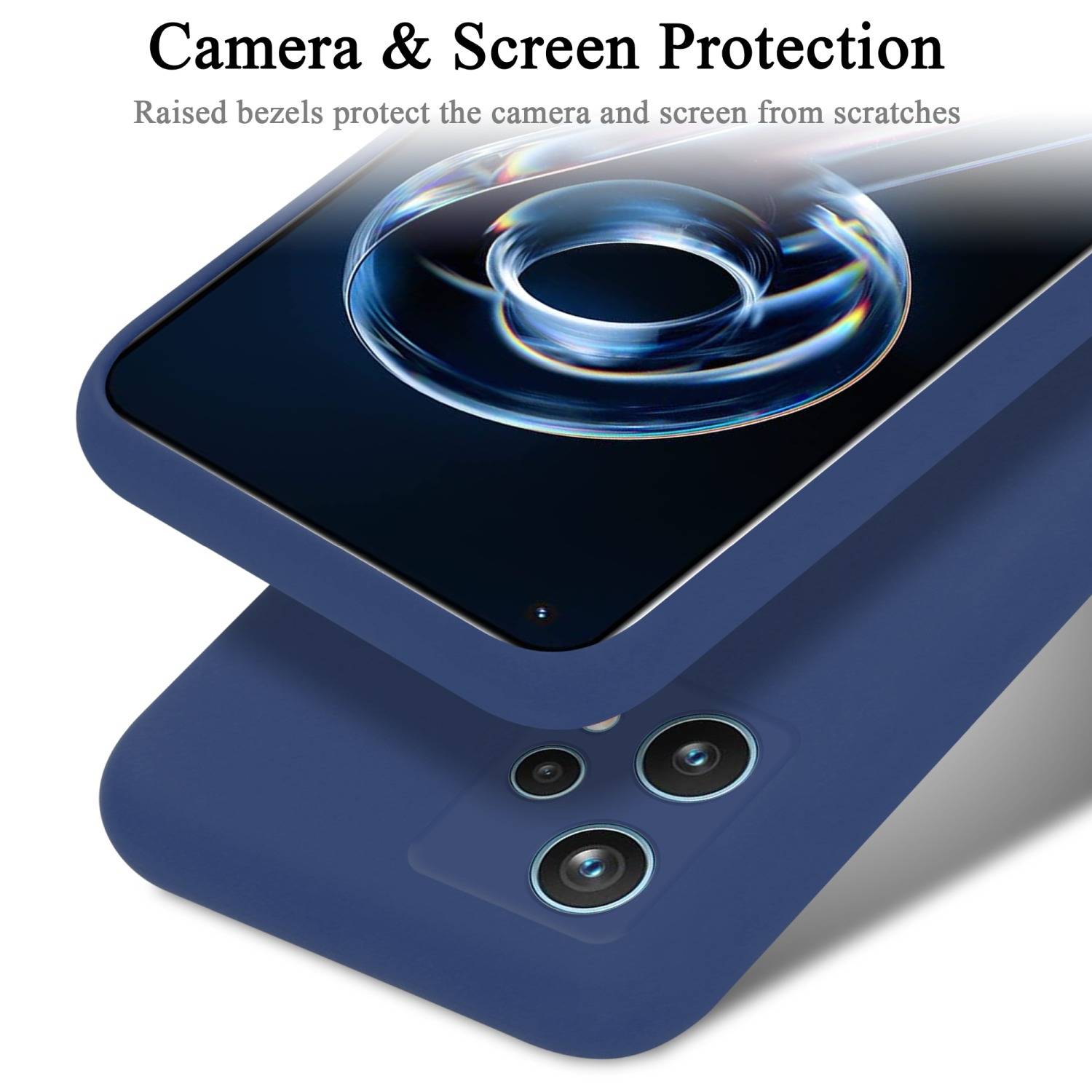 Cadorabo Schutzhülle für Realme 9 5G / 9 PRO / V25 / Q5 / OnePlus Nord CE 2 LITE 5G Hülle in Blau Handyhülle Case Cover
