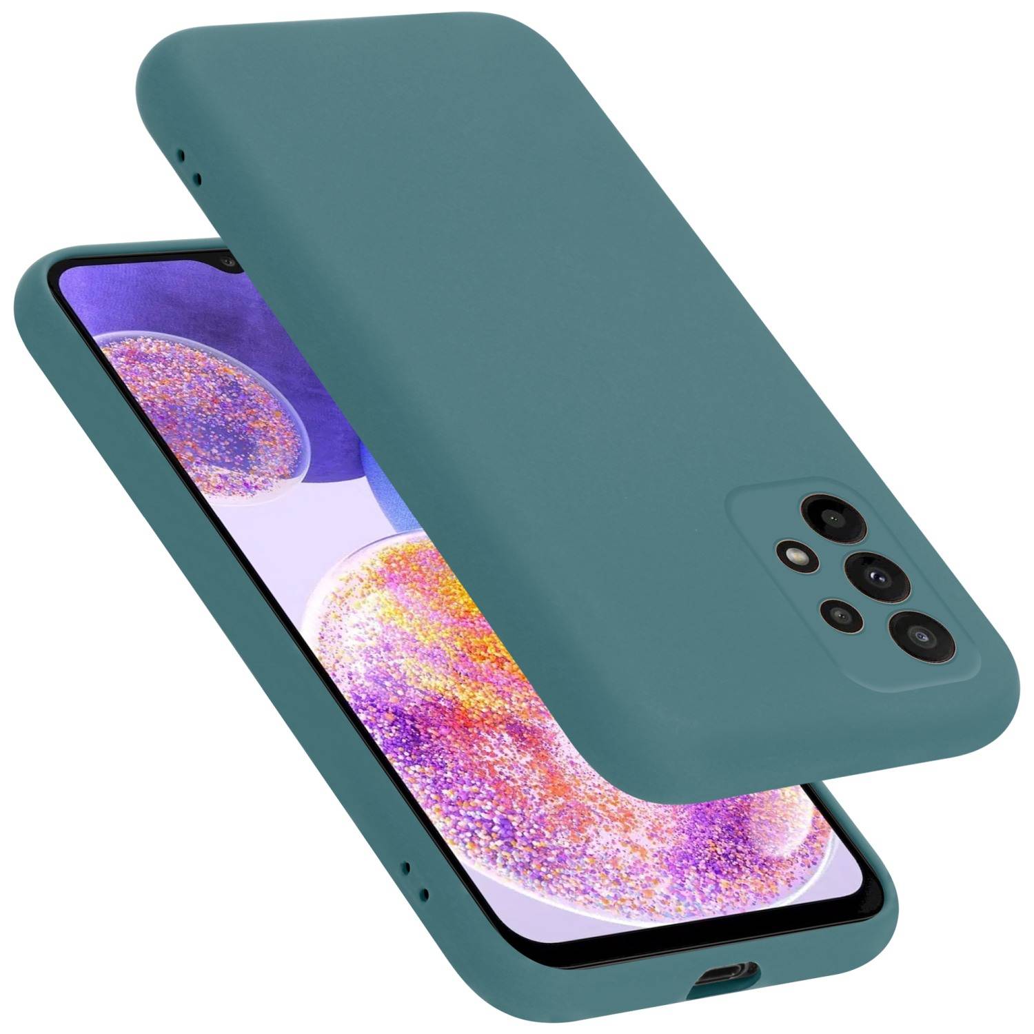 Cadorabo Schutzhülle für Samsung Galaxy A23 4G Hülle in Grün Handyhülle Case Cover TPU Etui