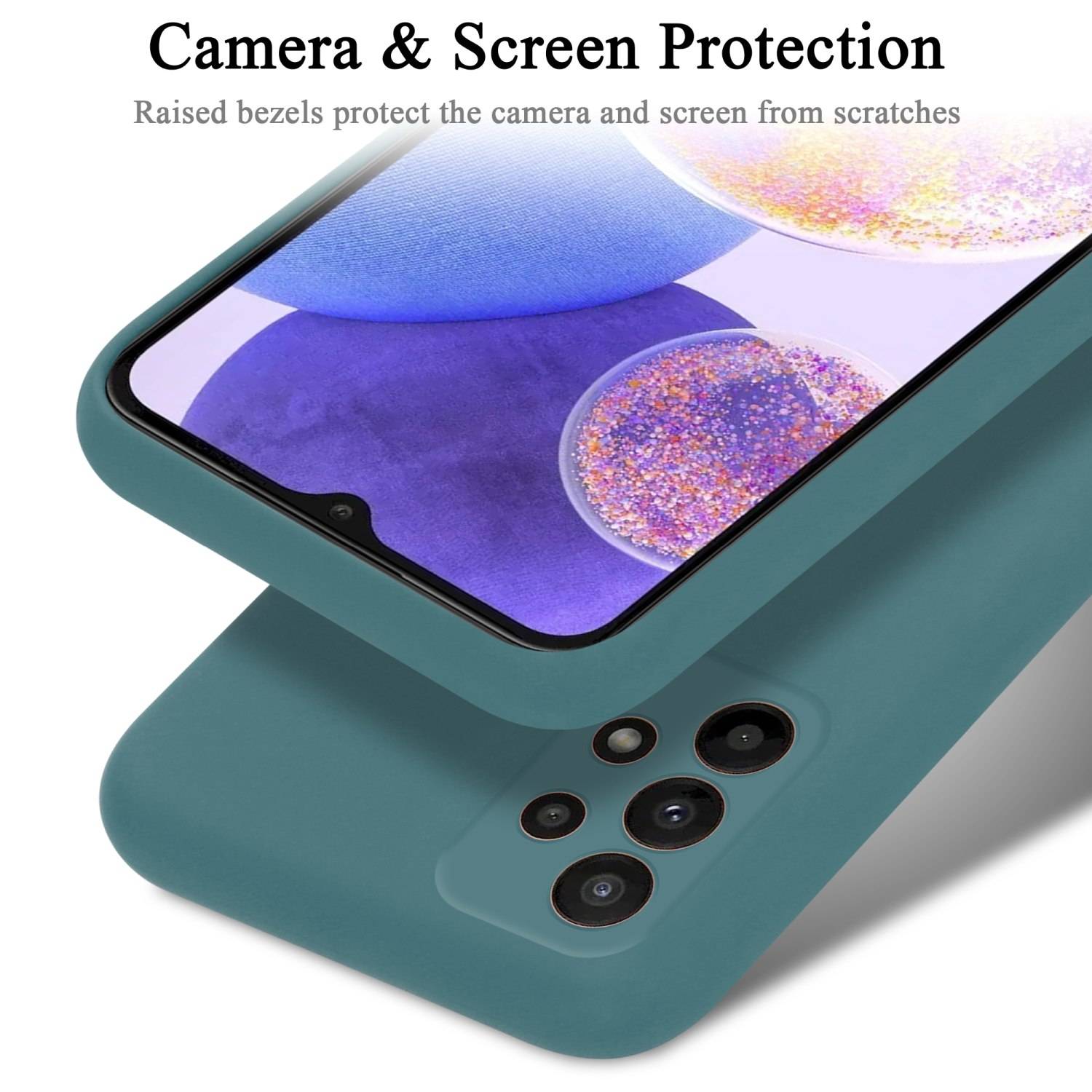 Cadorabo Schutzhülle für Samsung Galaxy A23 4G Hülle in Grün Handyhülle Case Cover TPU Etui