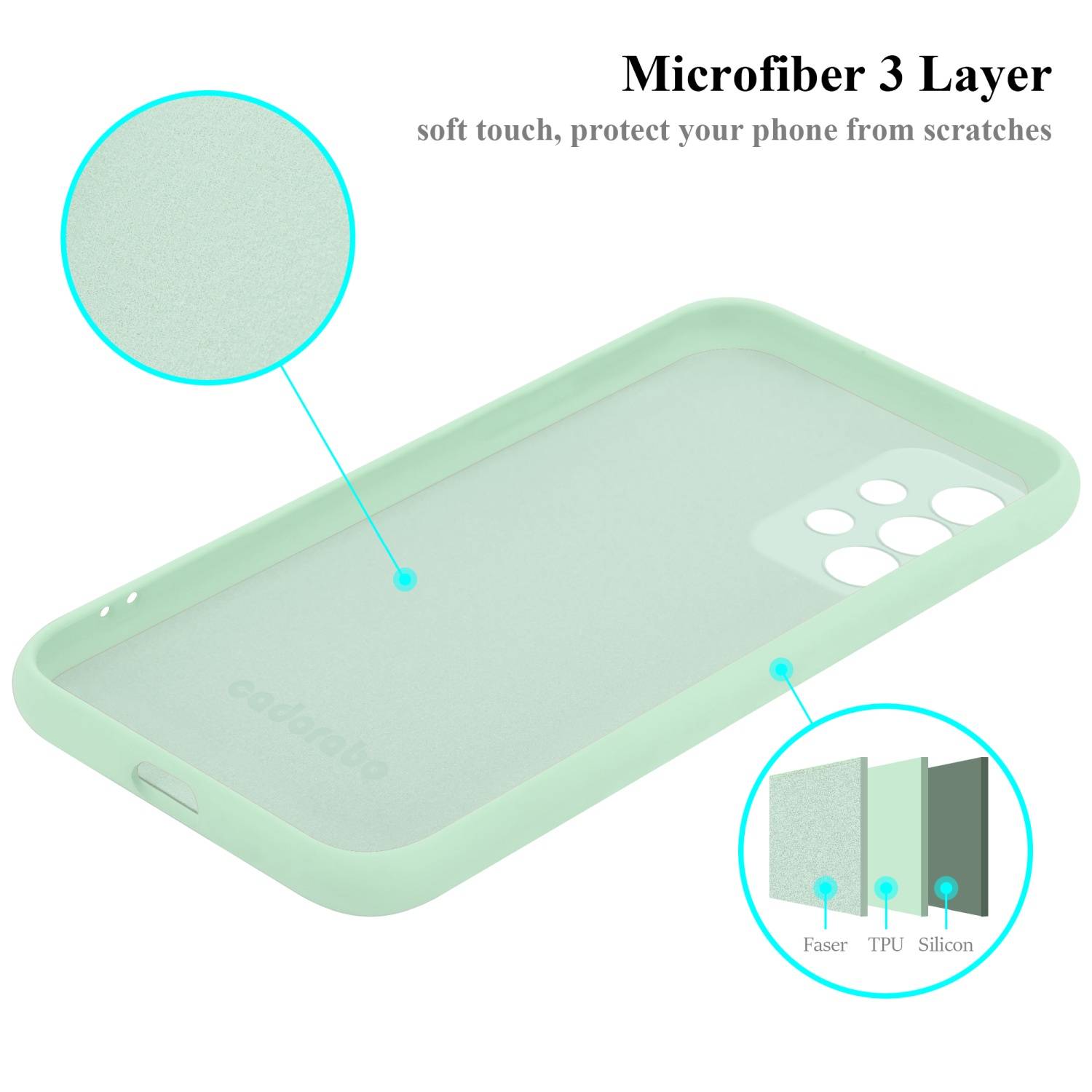 Cadorabo Schutzhülle für Samsung Galaxy A23 4G Hülle in Grün Handyhülle Case Cover TPU Etui
