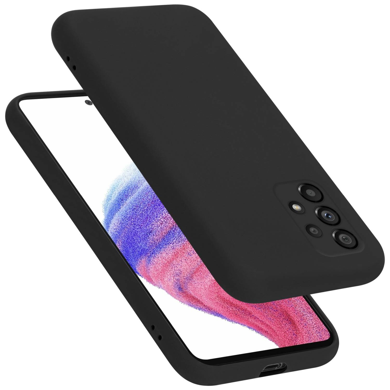 Cadorabo Schutzhülle für Samsung Galaxy A53 5G Hülle in Schwarz Handyhülle Case Cover TPU Etui