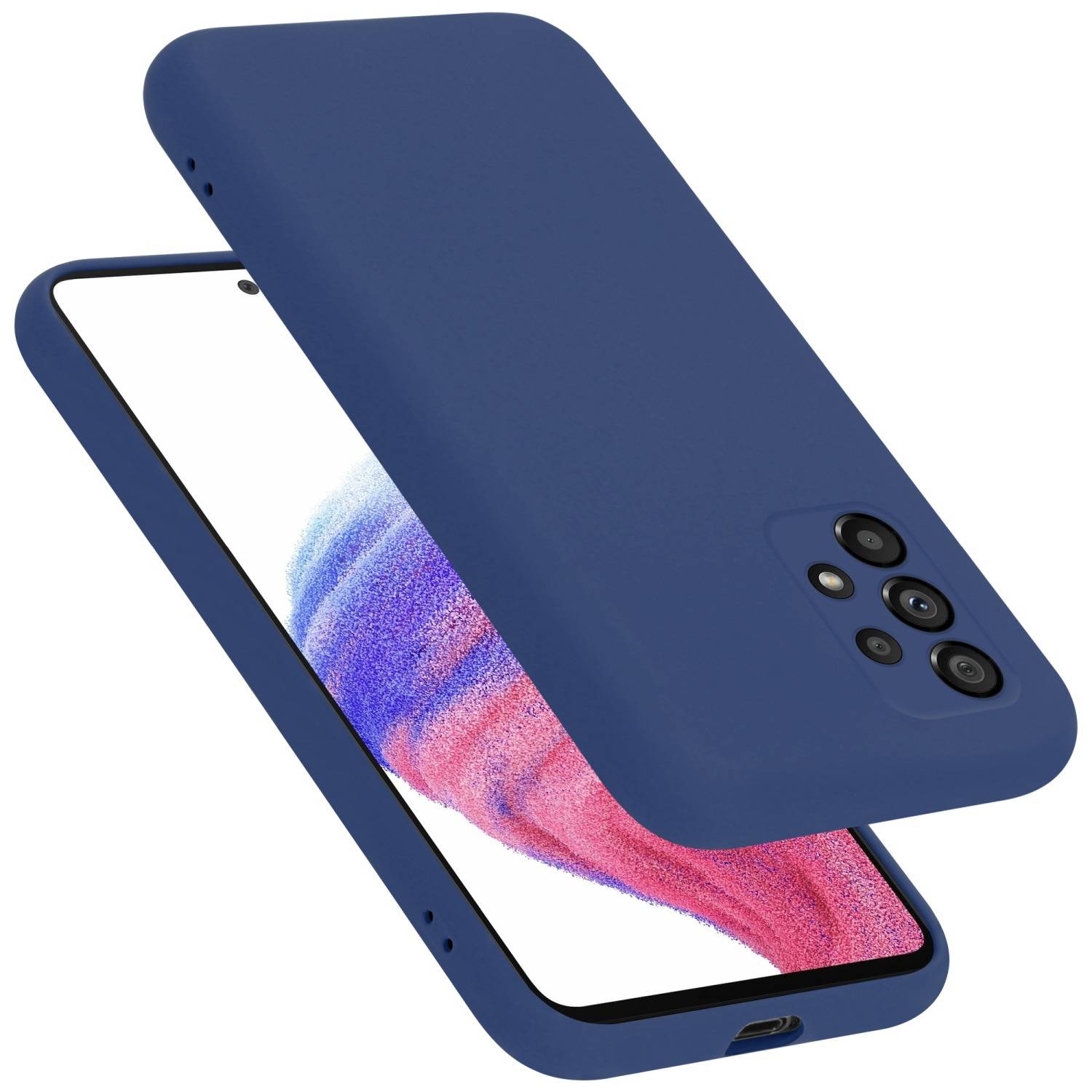 Cadorabo Schutzhülle für Samsung Galaxy A53 5G Hülle in Blau Handyhülle Case Cover TPU Etui