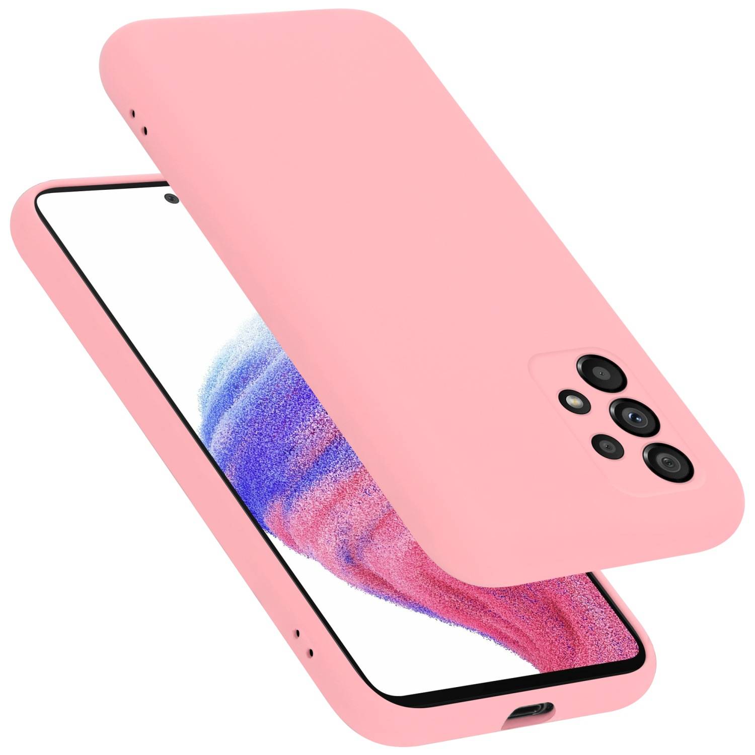 Cadorabo Schutzhülle für Samsung Galaxy A53 5G Hülle in Rosa Handyhülle Case Cover TPU Etui