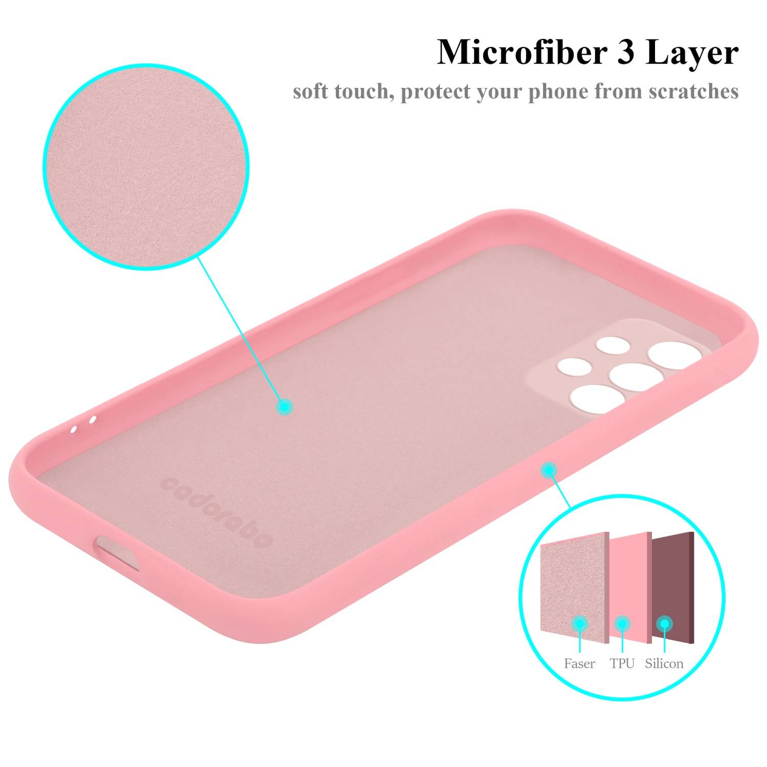 Cadorabo Schutzhülle für Samsung Galaxy A53 5G Hülle in Rosa Handyhülle Case Cover TPU Etui