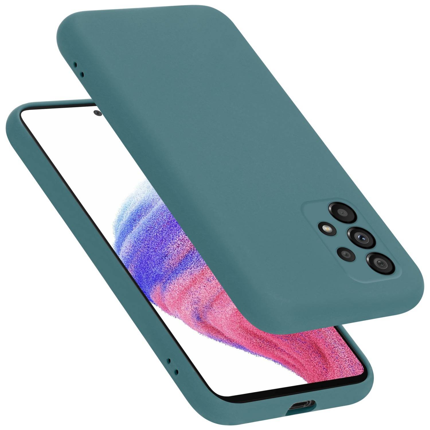 Cadorabo Schutzhülle für Samsung Galaxy A53 5G Hülle in Grün Handyhülle Case Cover TPU Etui