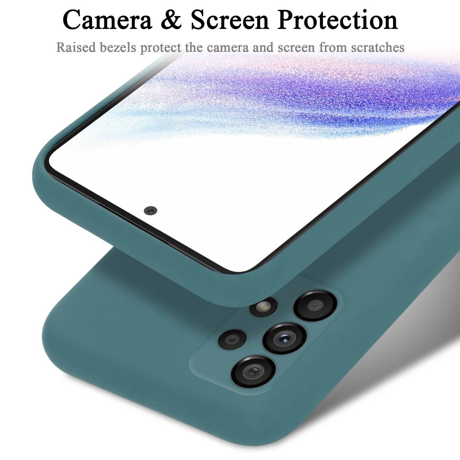 Cadorabo Schutzhülle für Samsung Galaxy A53 5G Hülle in Grün Handyhülle Case Cover TPU Etui