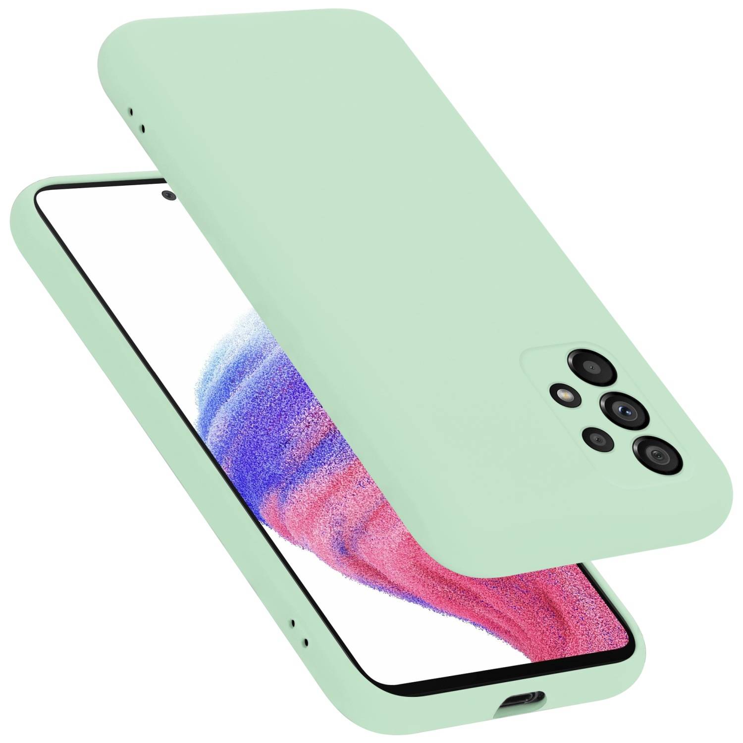 Cadorabo Schutzhülle für Samsung Galaxy A53 5G Hülle in Grün Handyhülle Case Cover TPU Etui
